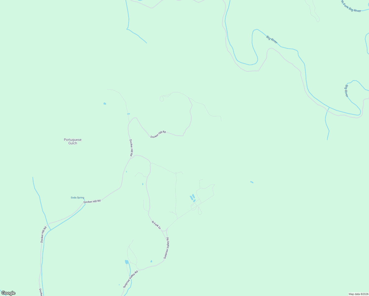 map of restaurants, bars, coffee shops, grocery stores, and more near 12301 Docker Hill Road in Comptche