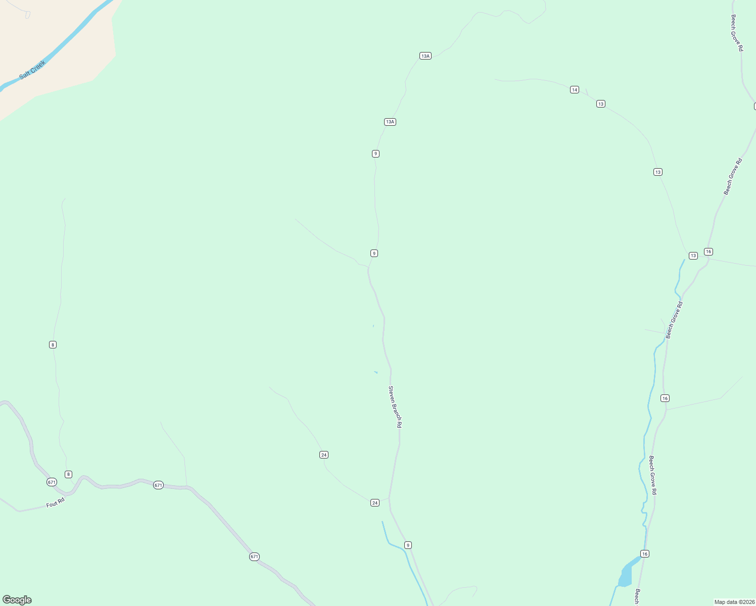 map of restaurants, bars, coffee shops, grocery stores, and more near Steven Branch Road in South Bloomingville