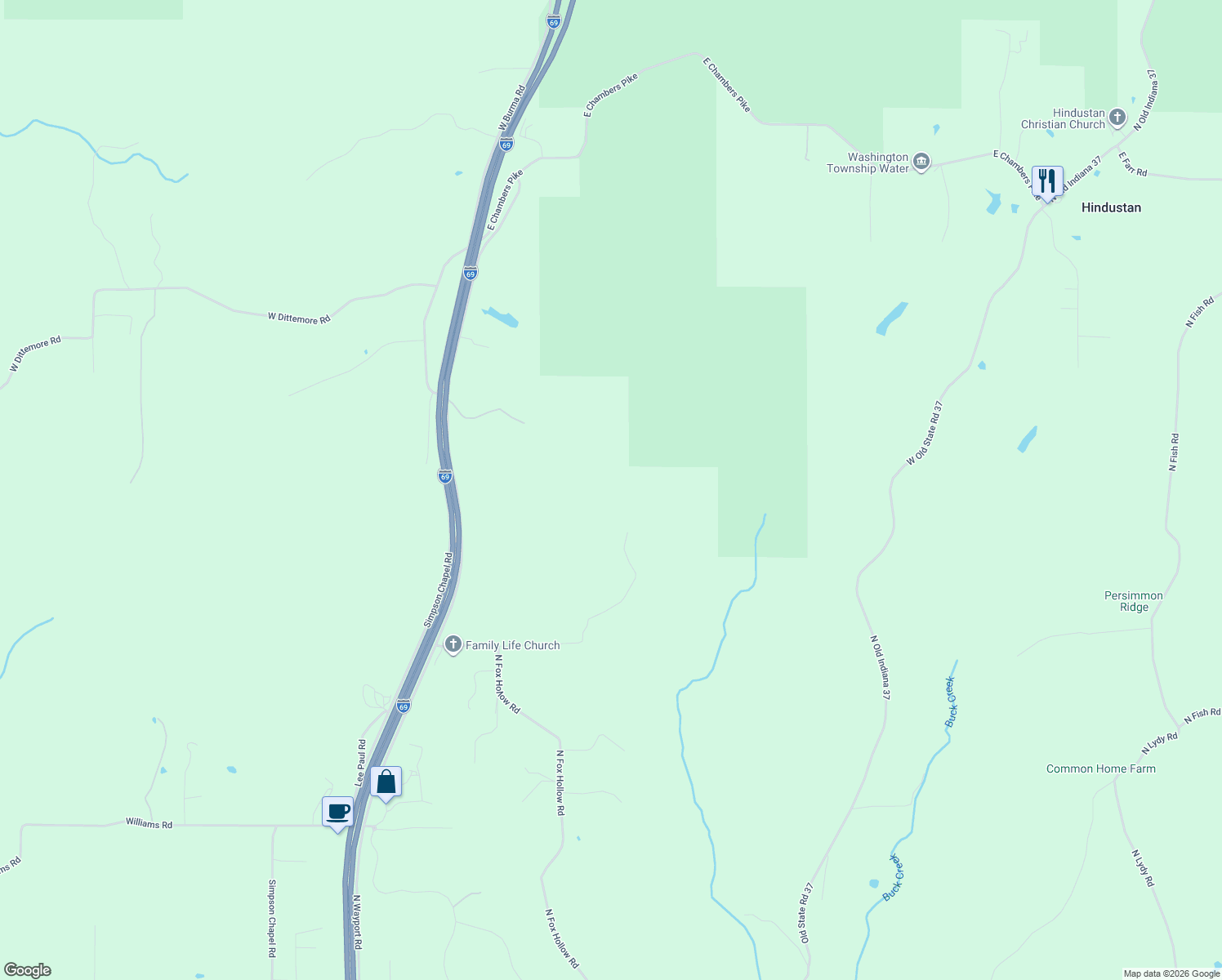 map of restaurants, bars, coffee shops, grocery stores, and more near 537 Fawn Ridge Trail in Bloomington