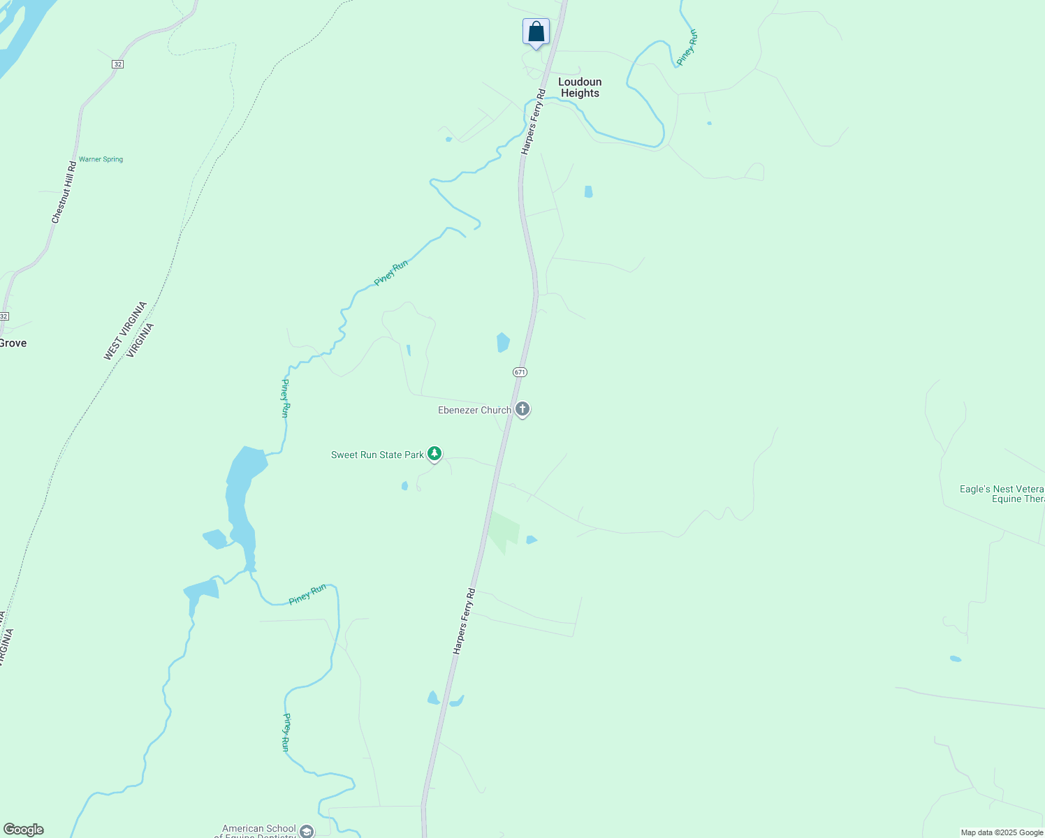 map of restaurants, bars, coffee shops, grocery stores, and more near 11592 Harpers Ferry Road in Purcellville