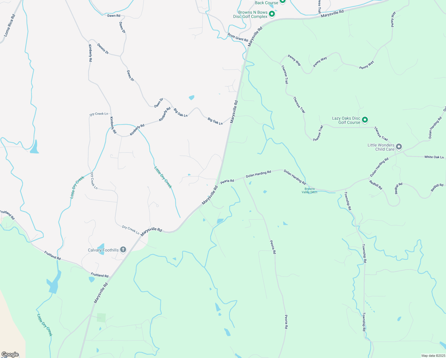 map of restaurants, bars, coffee shops, grocery stores, and more near 11592 Peoria Road in Browns Valley