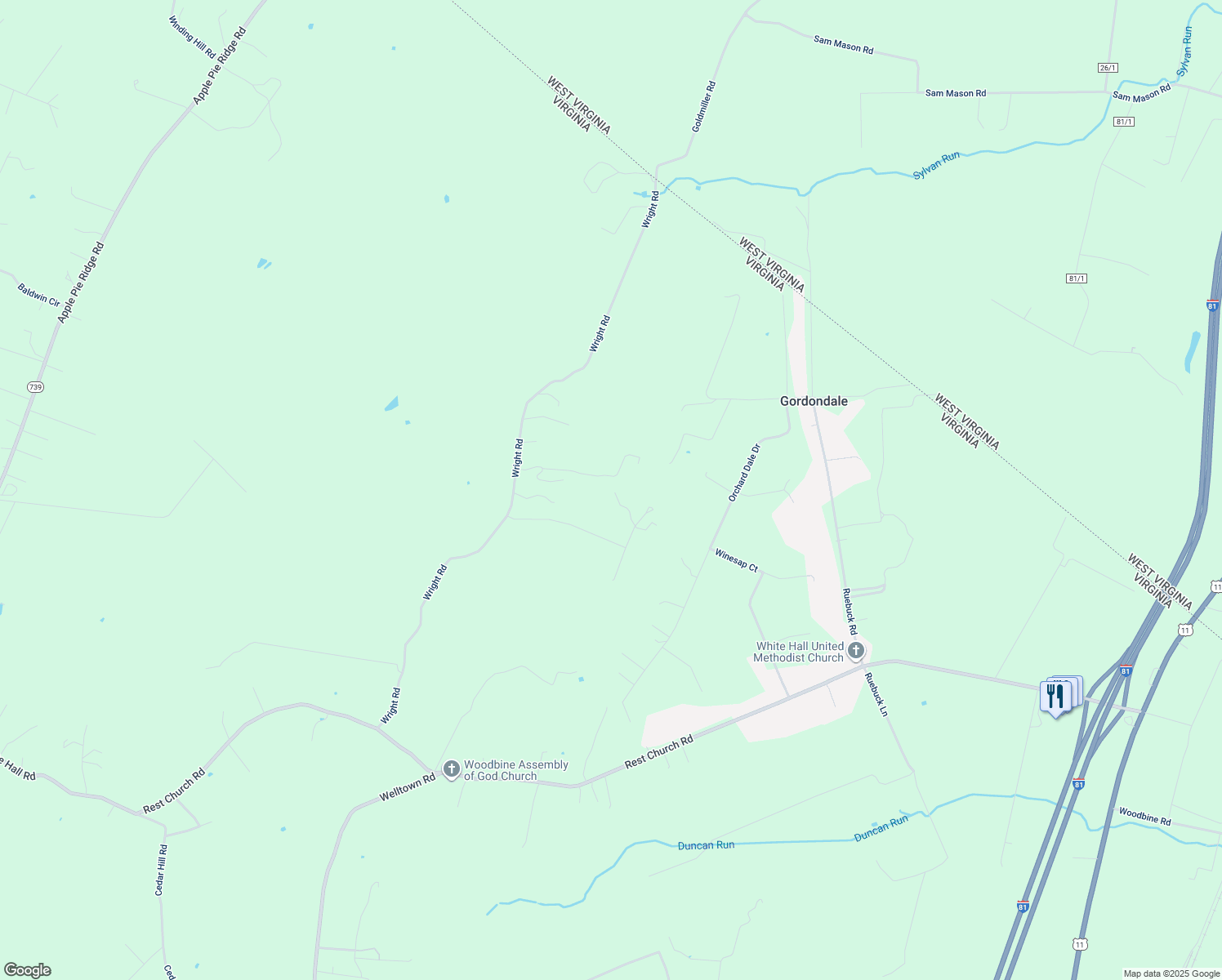 map of restaurants, bars, coffee shops, grocery stores, and more near 133 Elf Way in Clear Brook