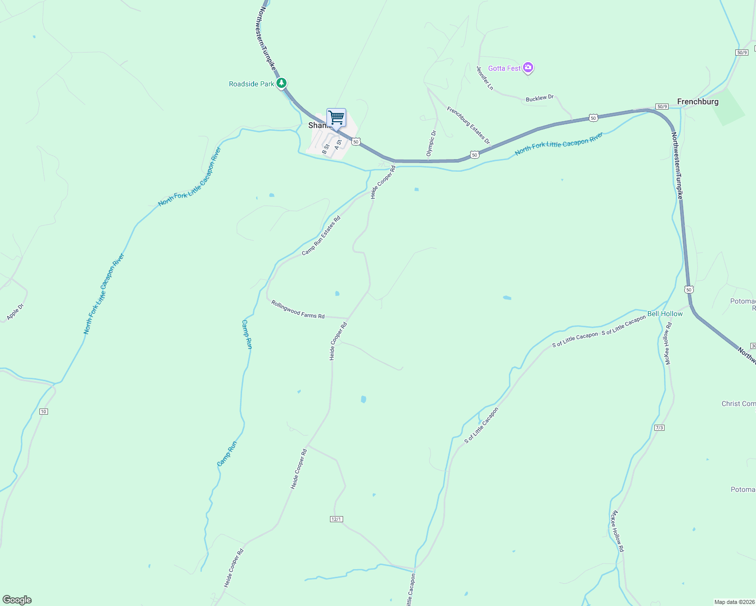 map of restaurants, bars, coffee shops, grocery stores, and more near 715 Heide Cooper Road in Shanks