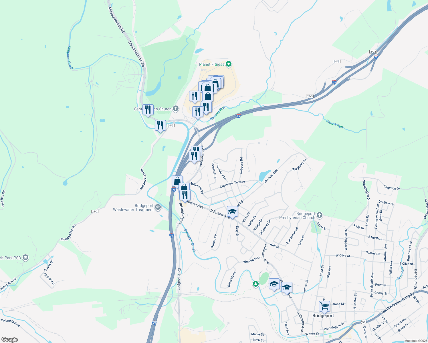 14 Overlook Drive, Bridgeport WV Walk Score