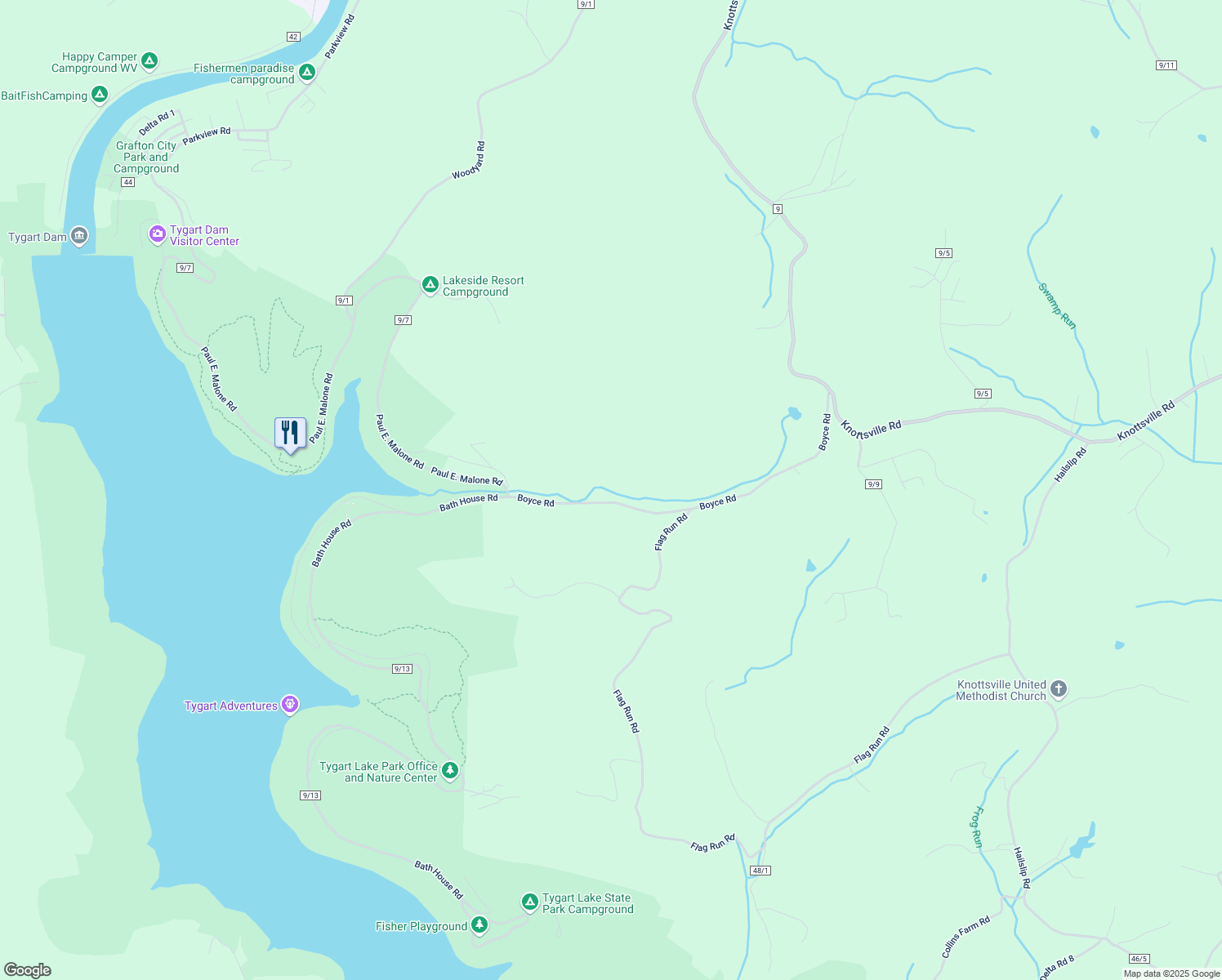 map of restaurants, bars, coffee shops, grocery stores, and more near 816 Boyce Road in Grafton