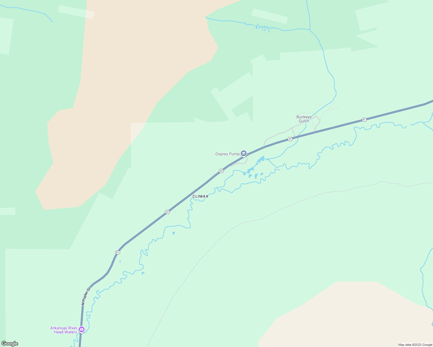 map of restaurants, bars, coffee shops, grocery stores, and more near 3459 Colorado 91 in Leadville