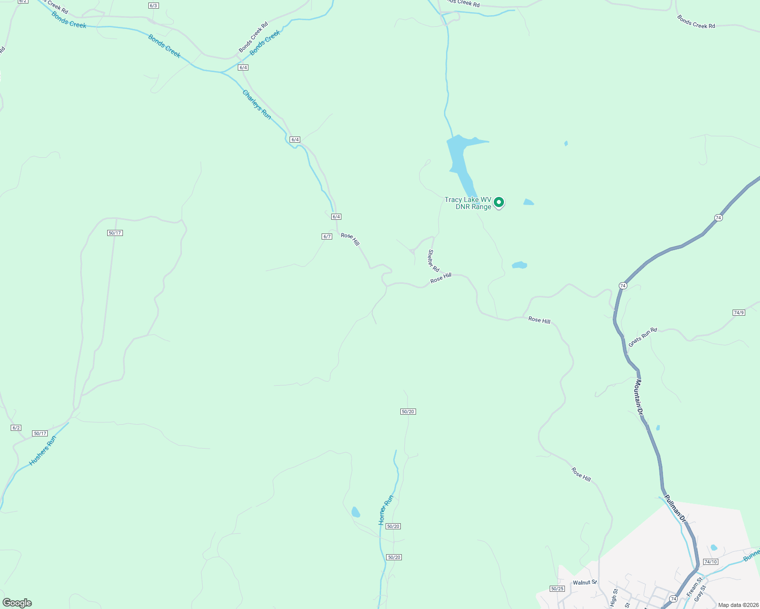map of restaurants, bars, coffee shops, grocery stores, and more near 19 Davis Ridge Road in Pennsboro