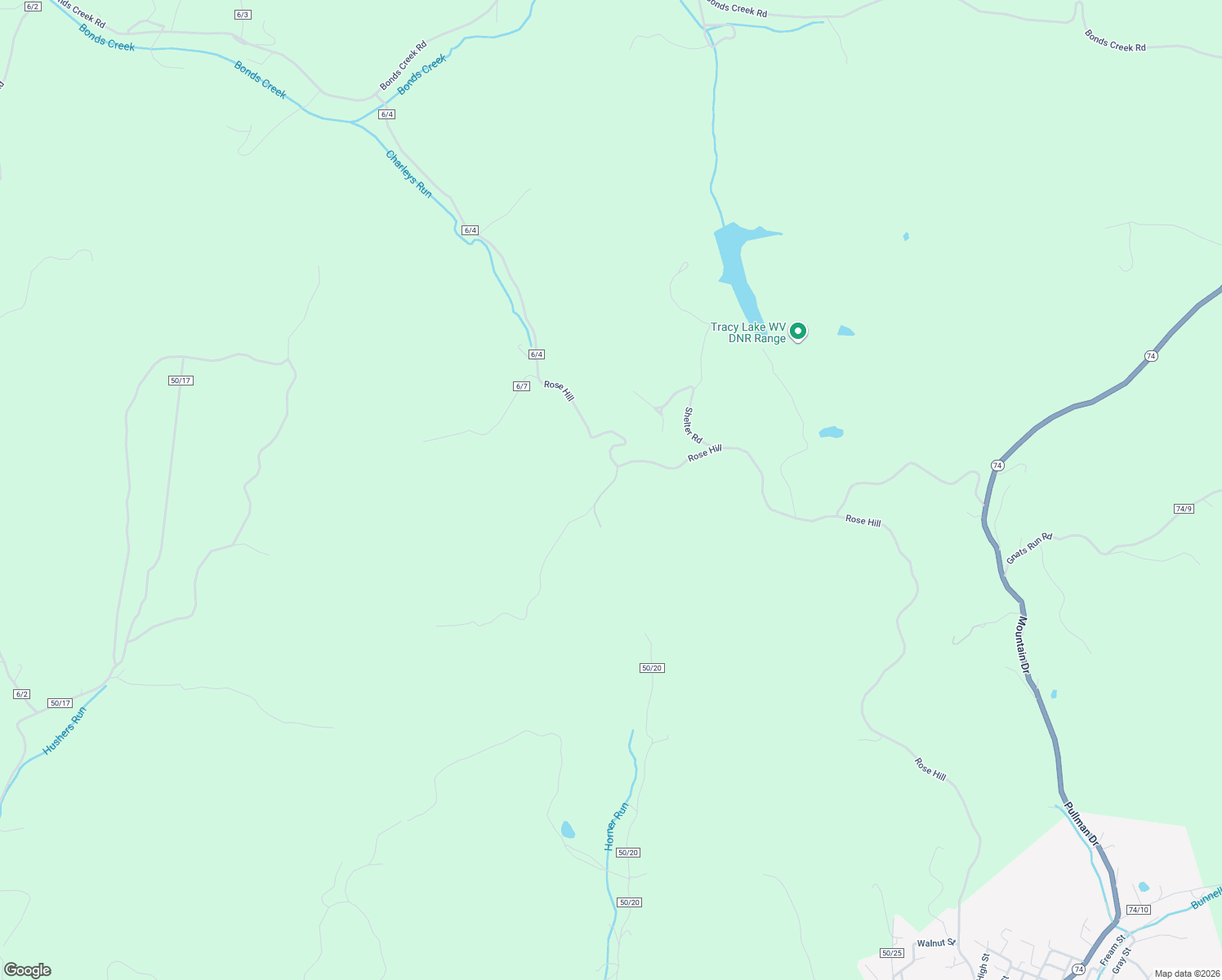map of restaurants, bars, coffee shops, grocery stores, and more near 19 Davis Ridge Road in Pennsboro
