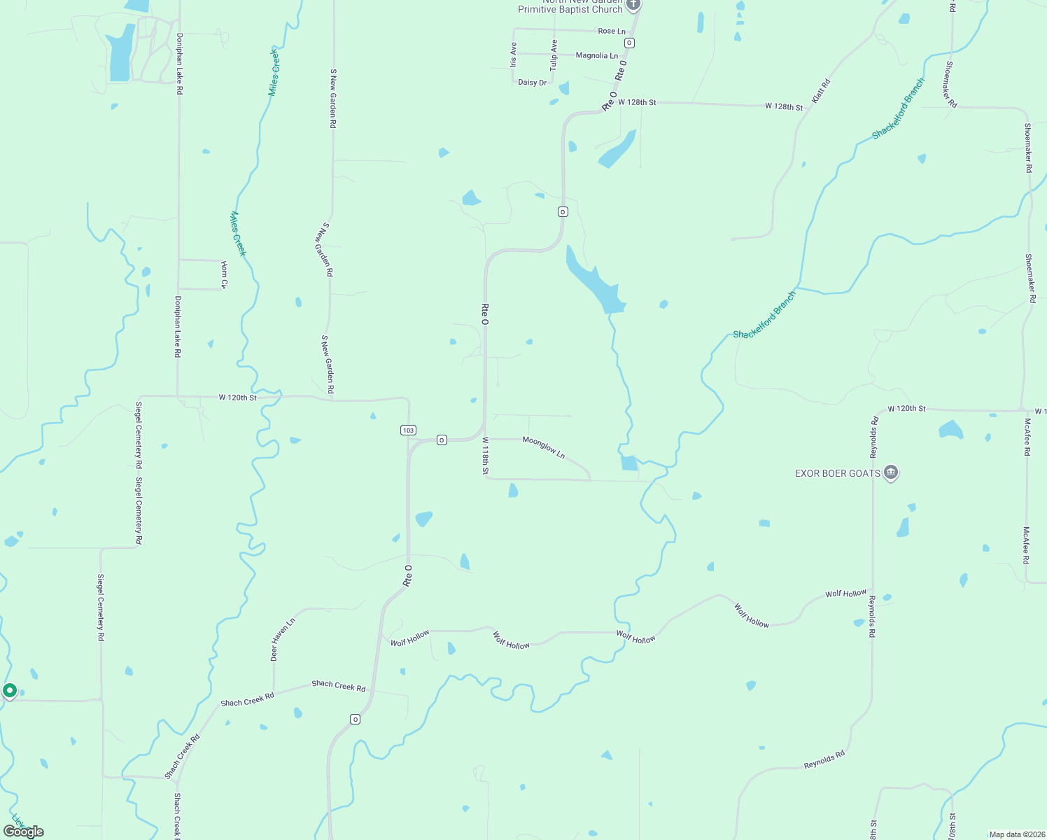 map of restaurants, bars, coffee shops, grocery stores, and more near 11962 Sunset Road in Excelsior Springs