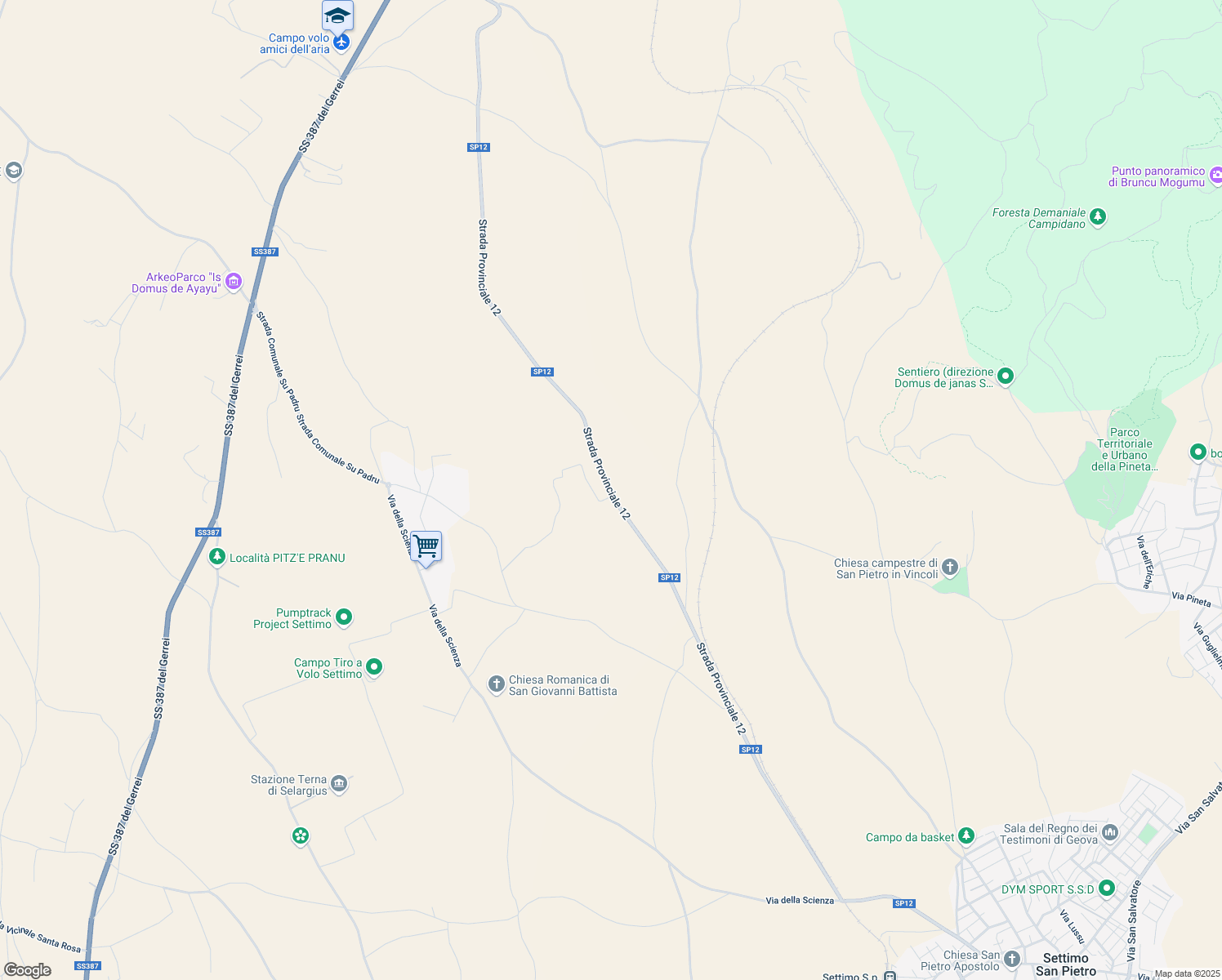 map of restaurants, bars, coffee shops, grocery stores, and more near in Metropolitan City of Cagliari