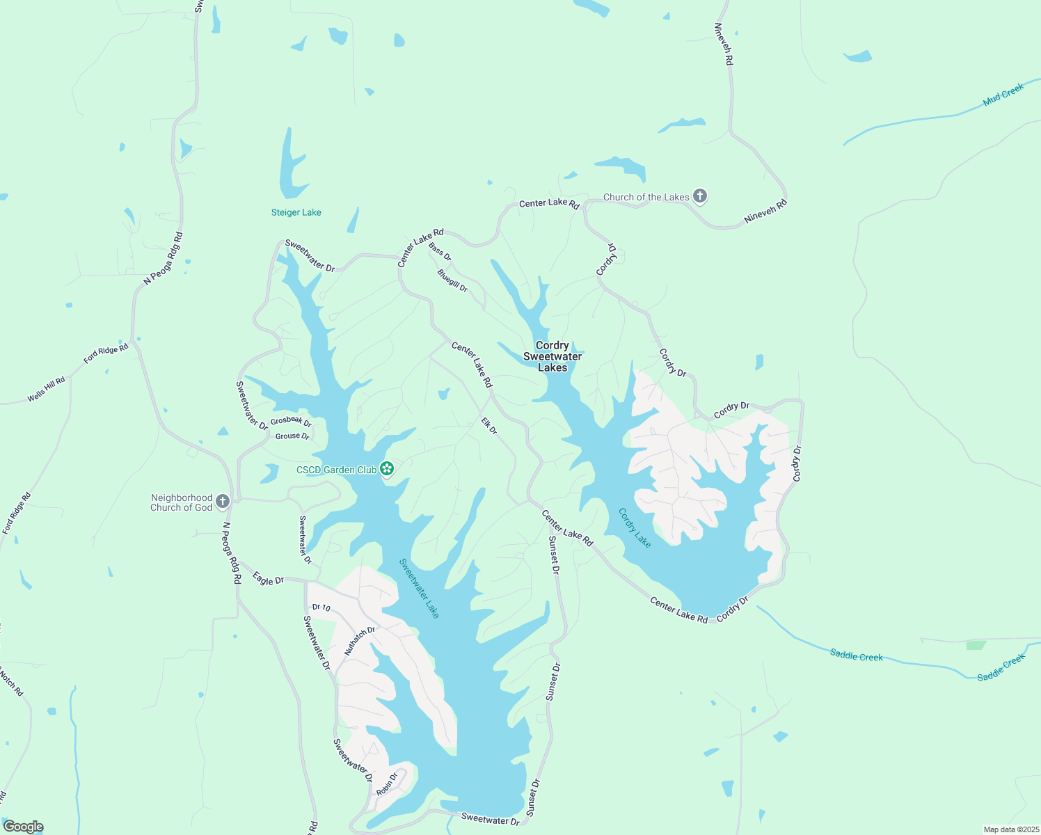 map of restaurants, bars, coffee shops, grocery stores, and more near 7789 Center Lake Road in Princes Lakes
