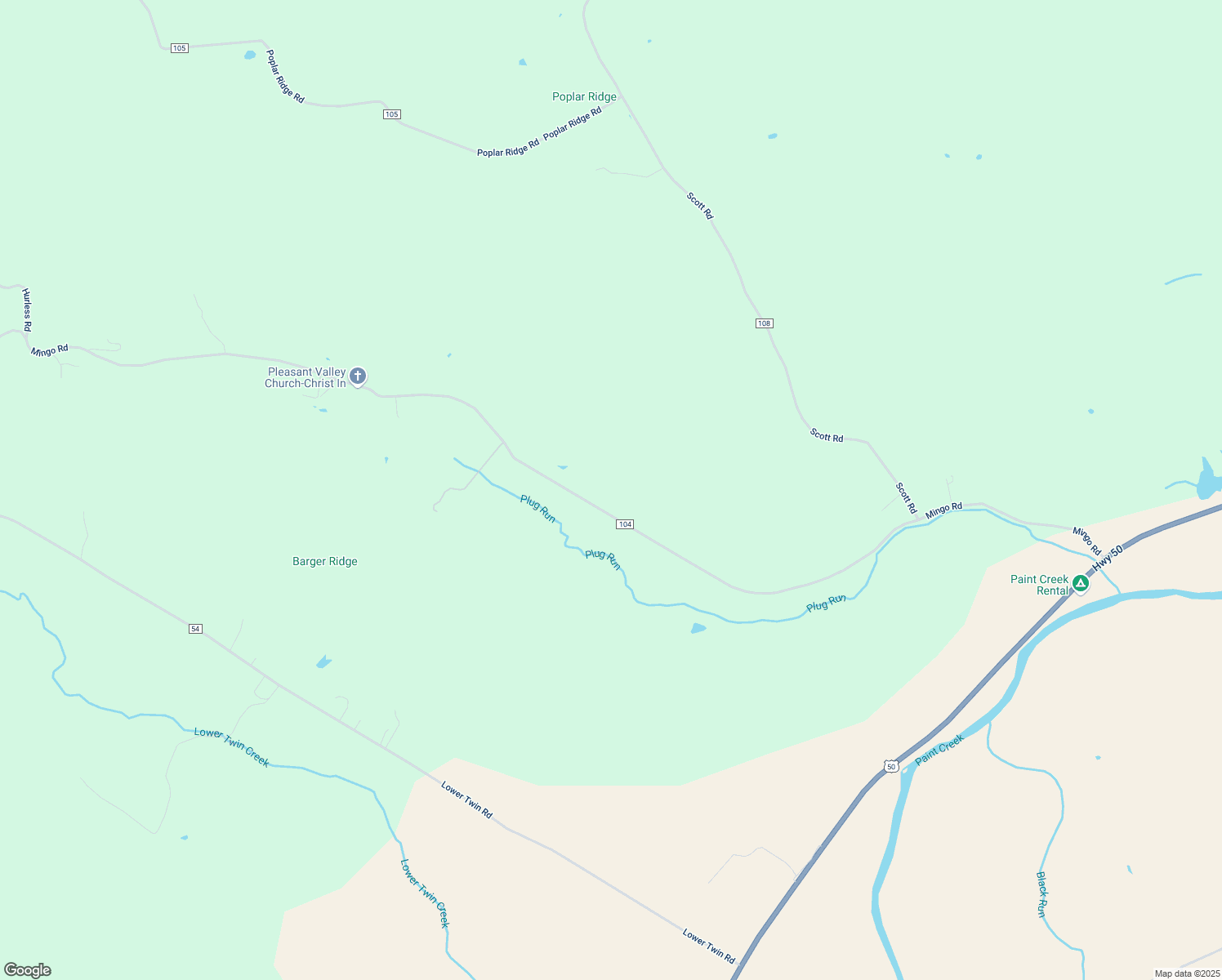 map of restaurants, bars, coffee shops, grocery stores, and more near 2381 Mingo Road in Chillicothe