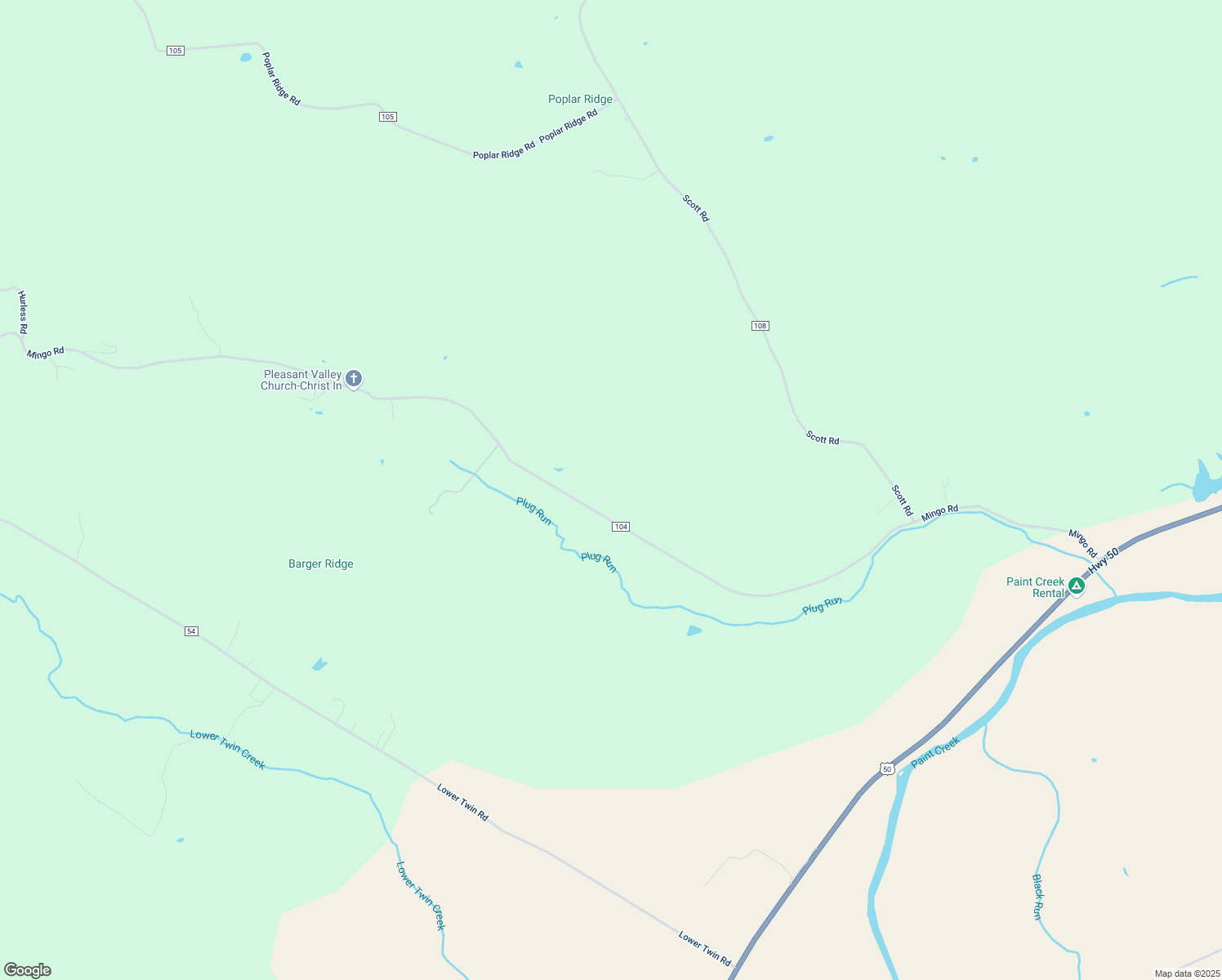 map of restaurants, bars, coffee shops, grocery stores, and more near 2381 Mingo Road in Chillicothe