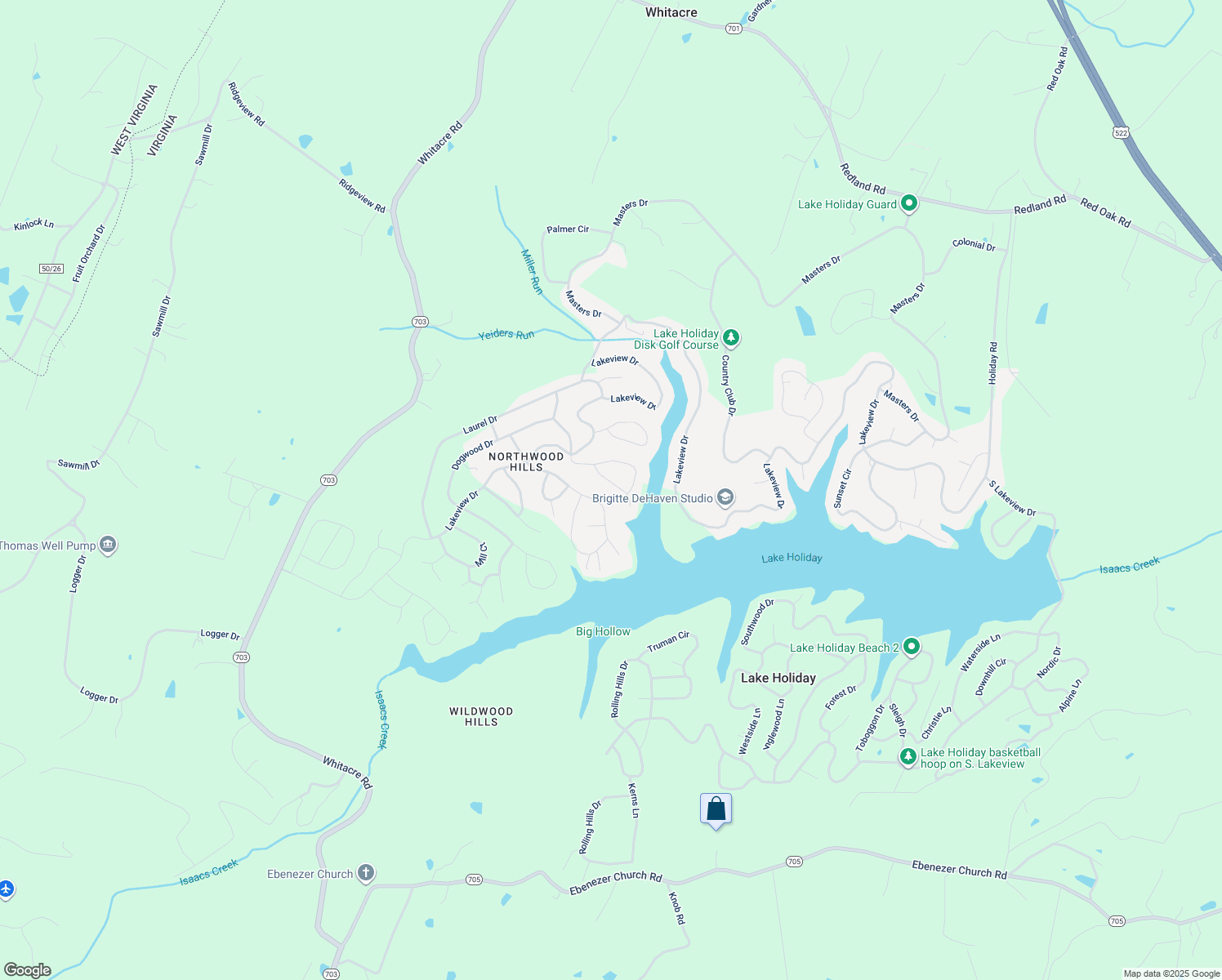 map of restaurants, bars, coffee shops, grocery stores, and more near 110 Dogwood Drive in Cross Junction