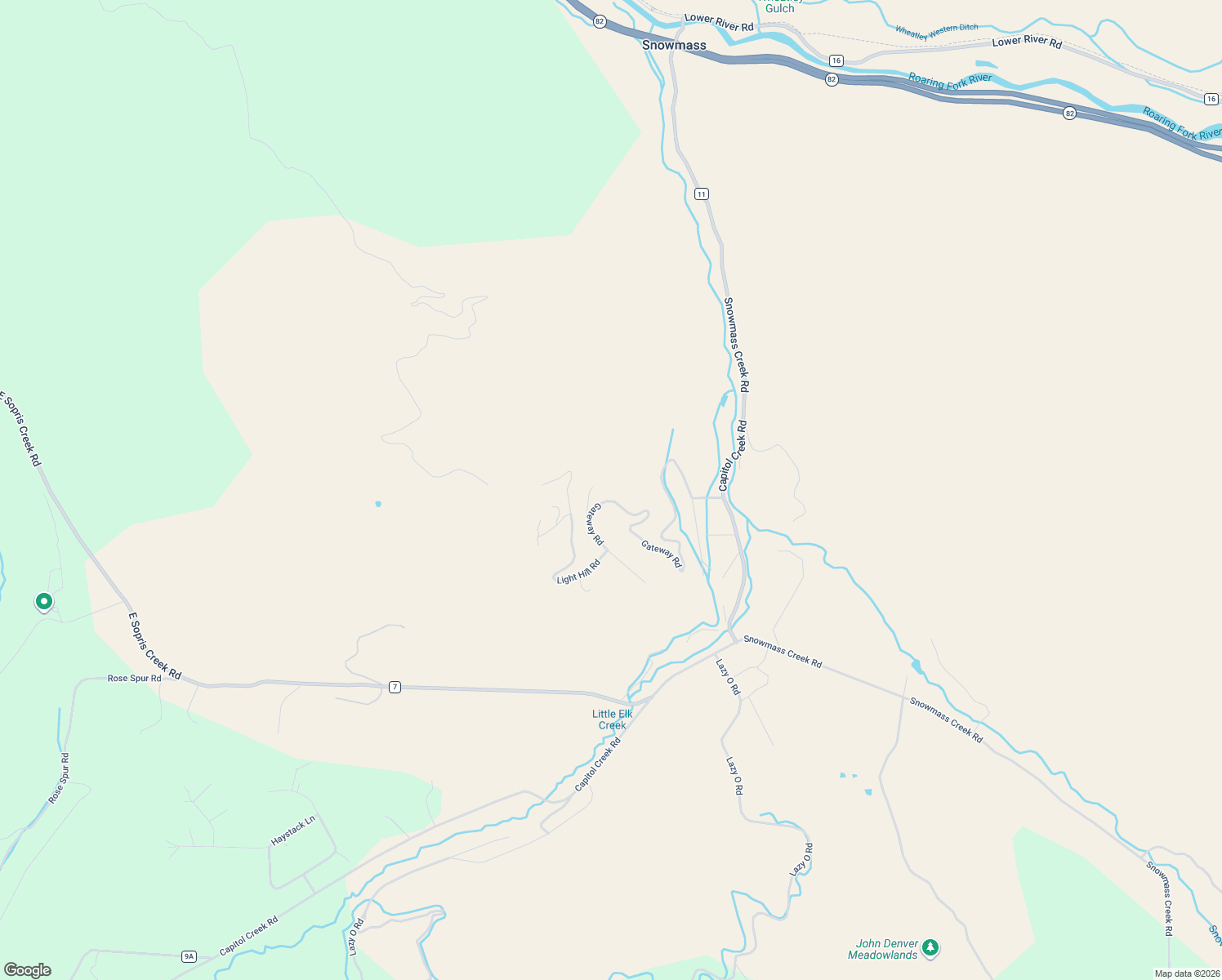 map of restaurants, bars, coffee shops, grocery stores, and more near 1325 Gateway Road in Snowmass