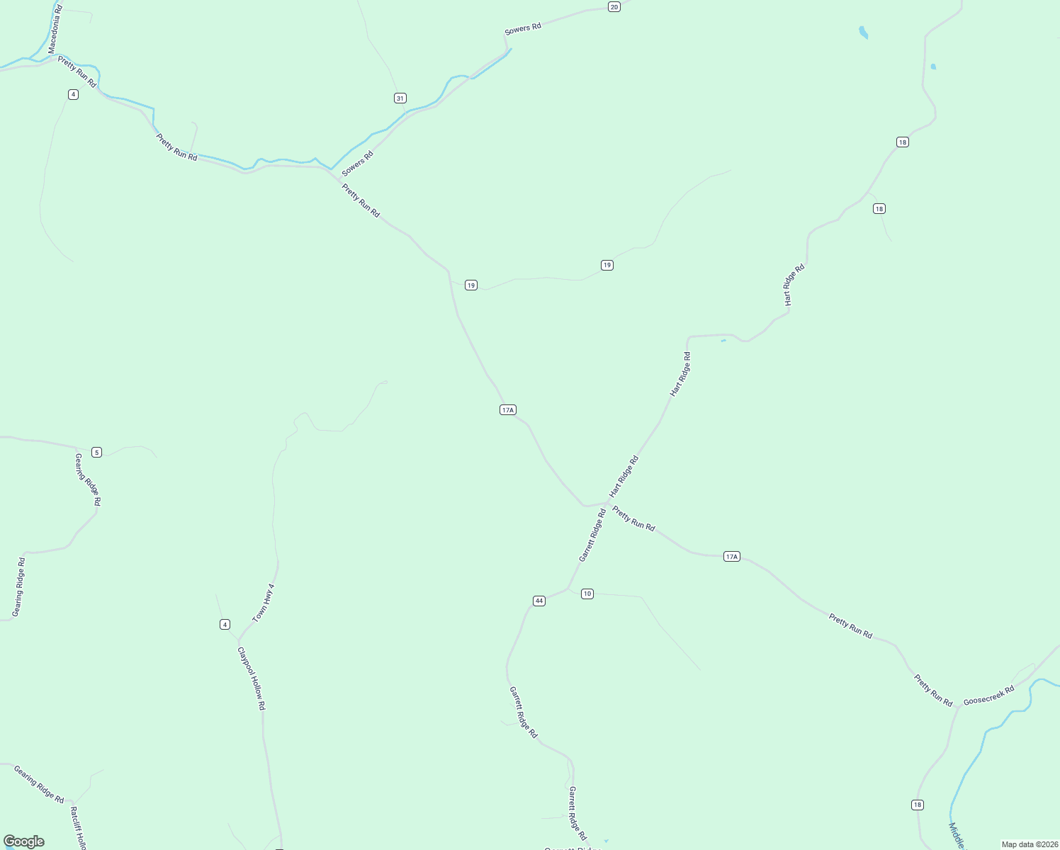 map of restaurants, bars, coffee shops, grocery stores, and more near 57477 Pretty Run Road in McArthur