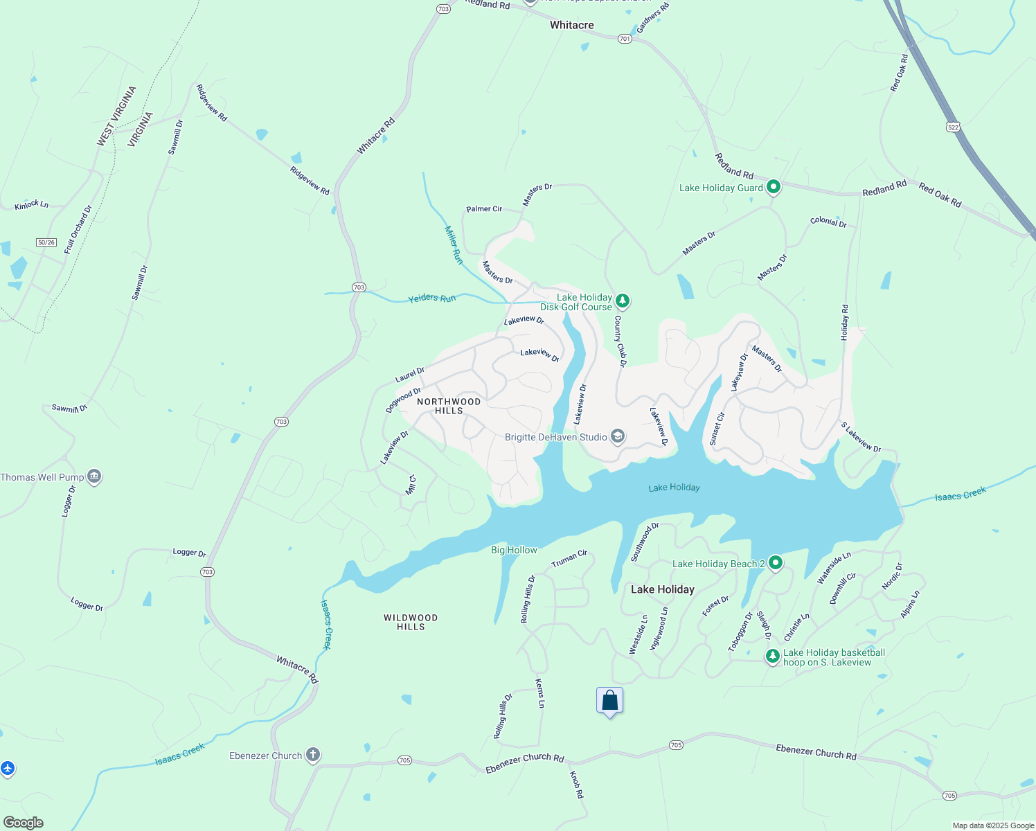 map of restaurants, bars, coffee shops, grocery stores, and more near 105 Dogwood Drive in Cross Junction