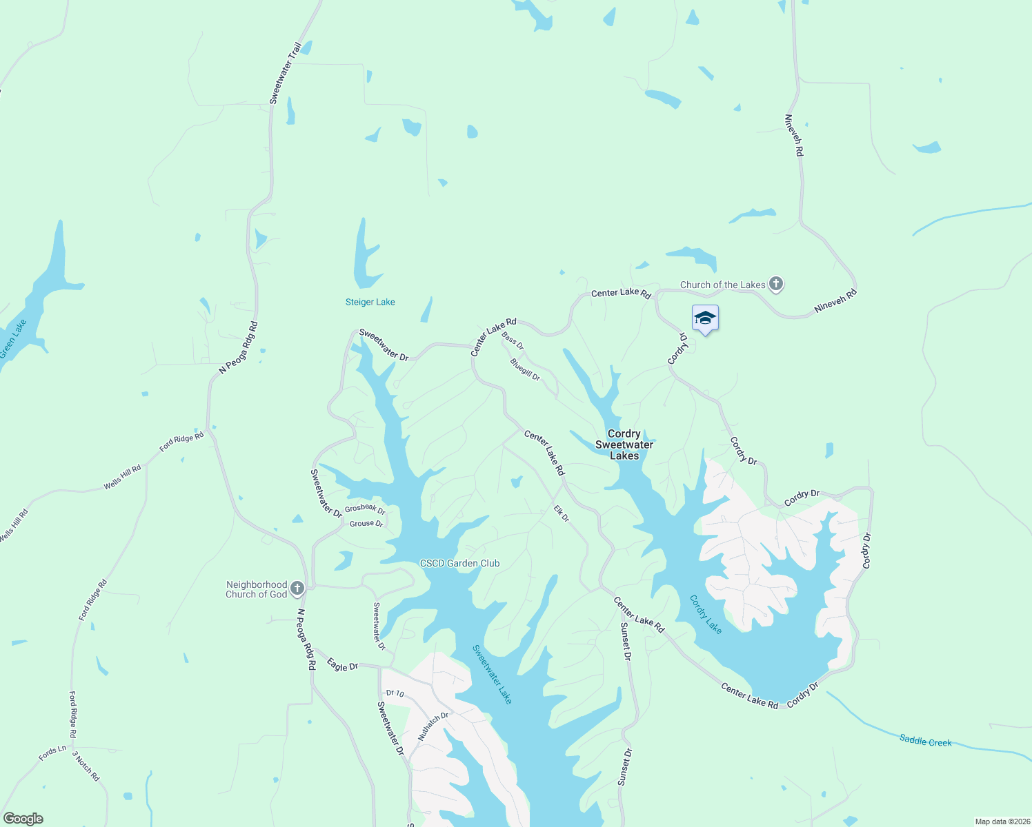 map of restaurants, bars, coffee shops, grocery stores, and more near 8181 Center Lake Road in Nineveh