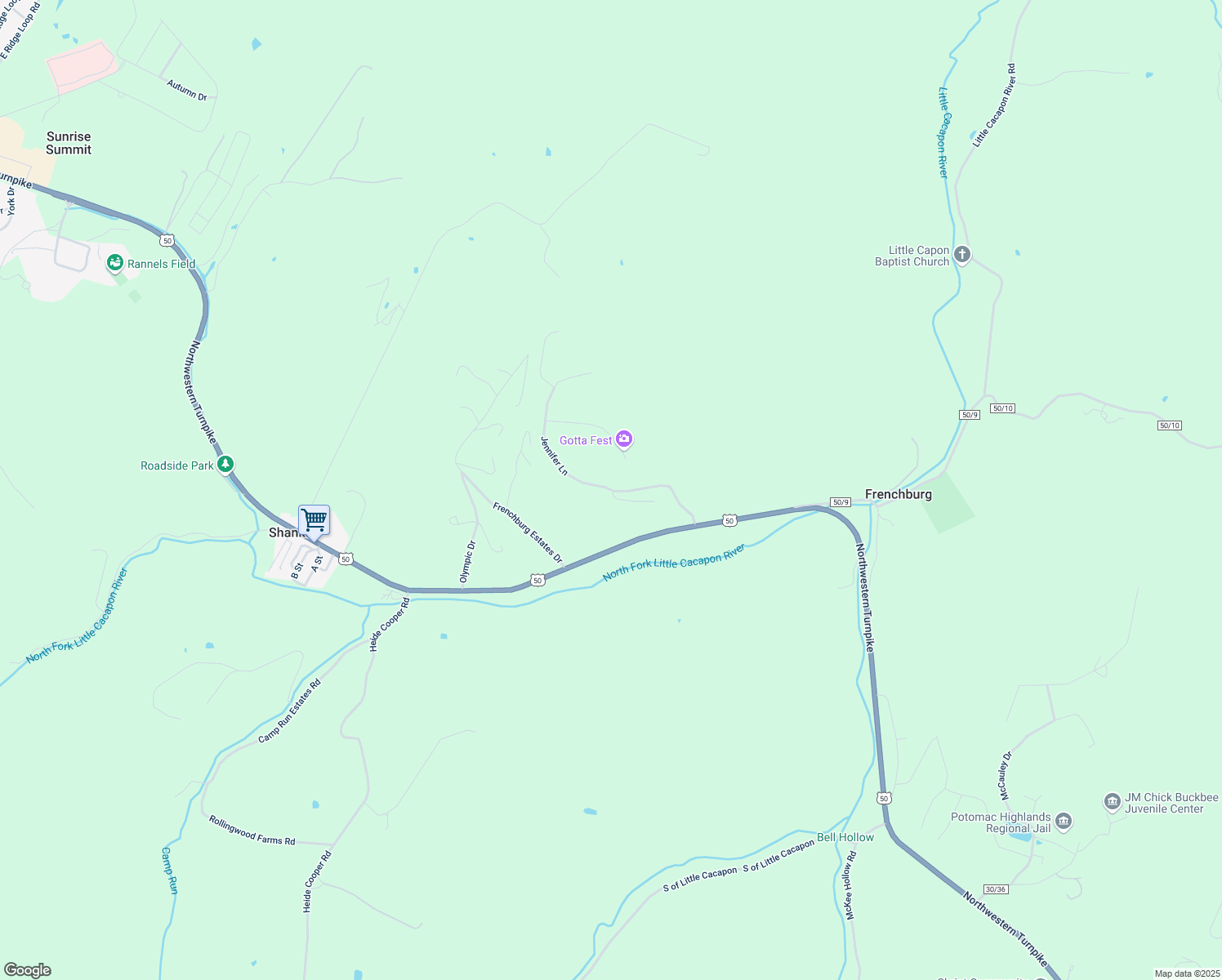 map of restaurants, bars, coffee shops, grocery stores, and more near 10 Jennifer Lane in Romney