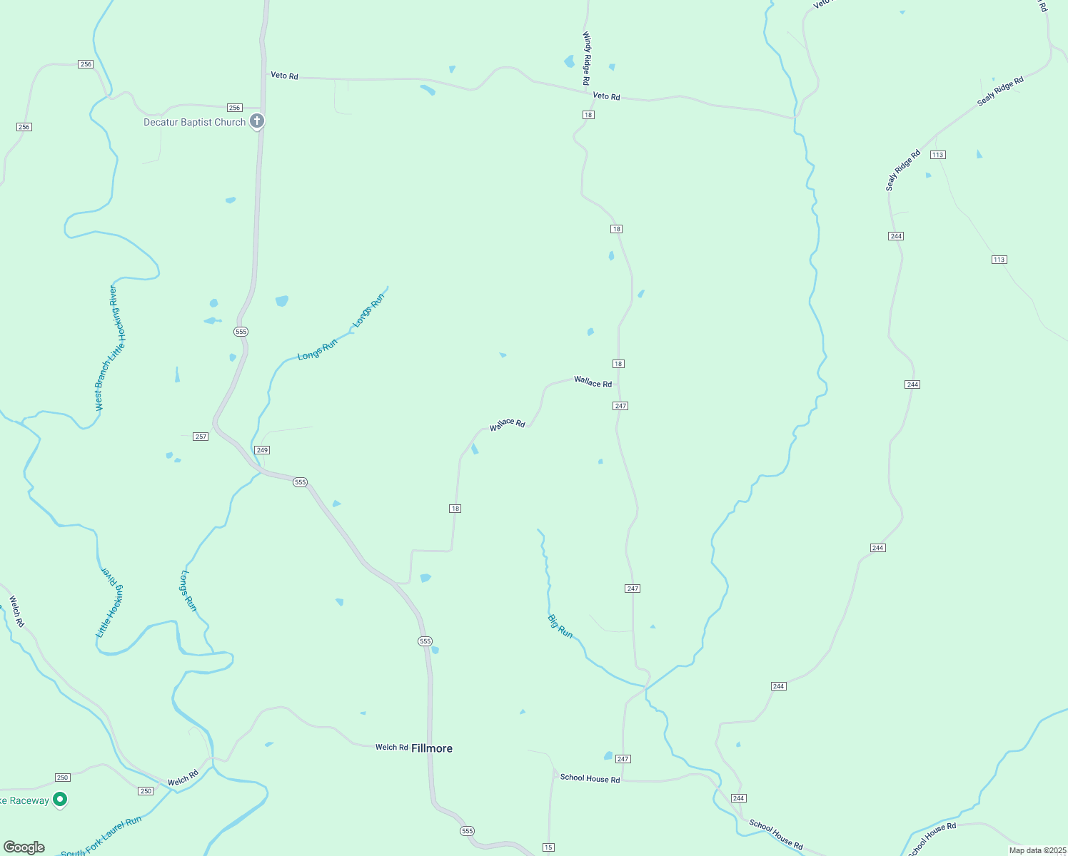 map of restaurants, bars, coffee shops, grocery stores, and more near 852 Wallace Road in Little Hocking