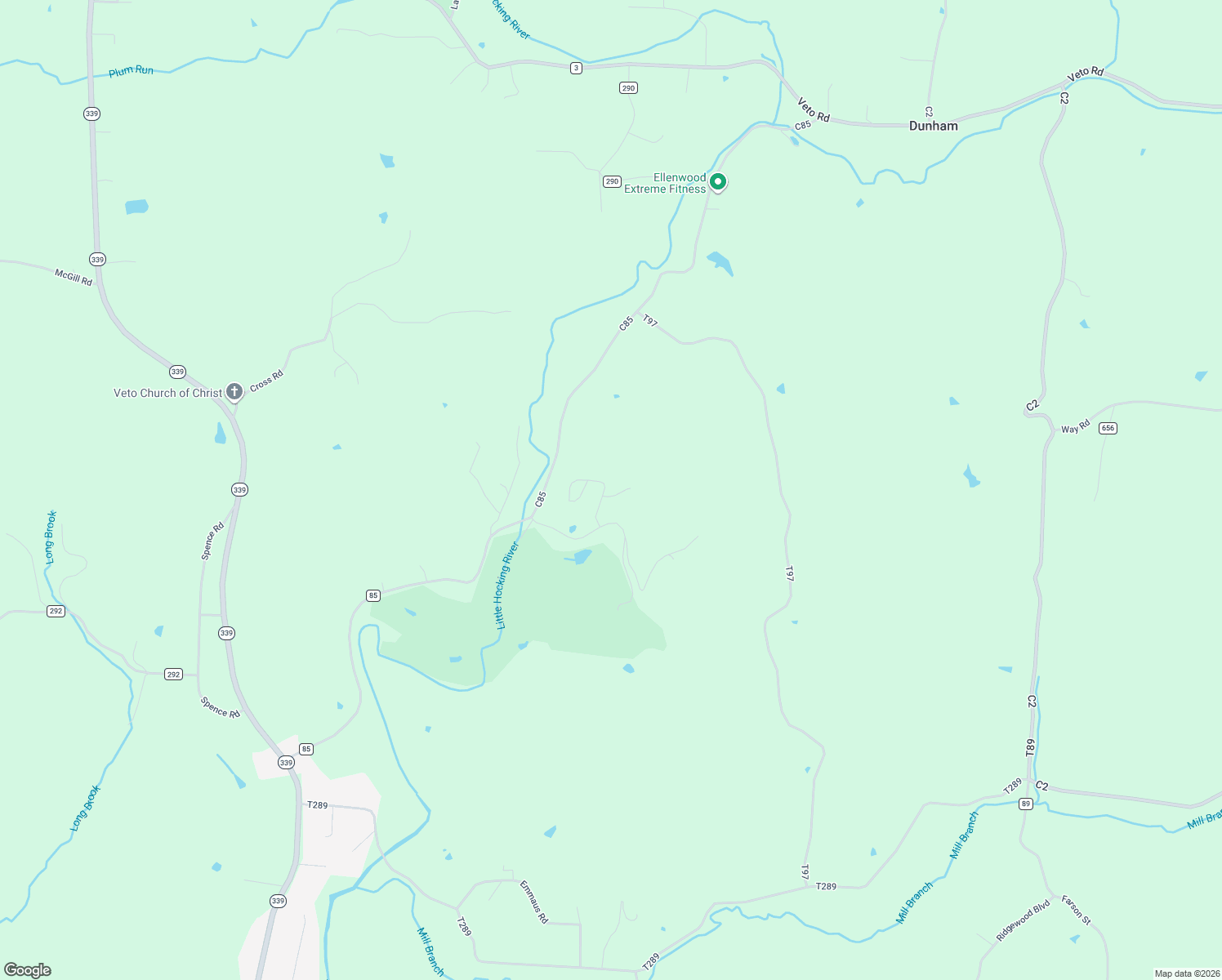 map of restaurants, bars, coffee shops, grocery stores, and more near 20 Cherry Hills Drive in Belpre