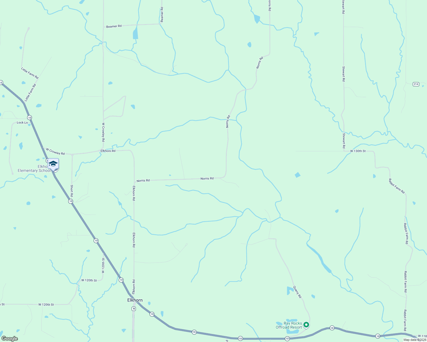 map of restaurants, bars, coffee shops, grocery stores, and more near 13104 Norris Road in Rayville