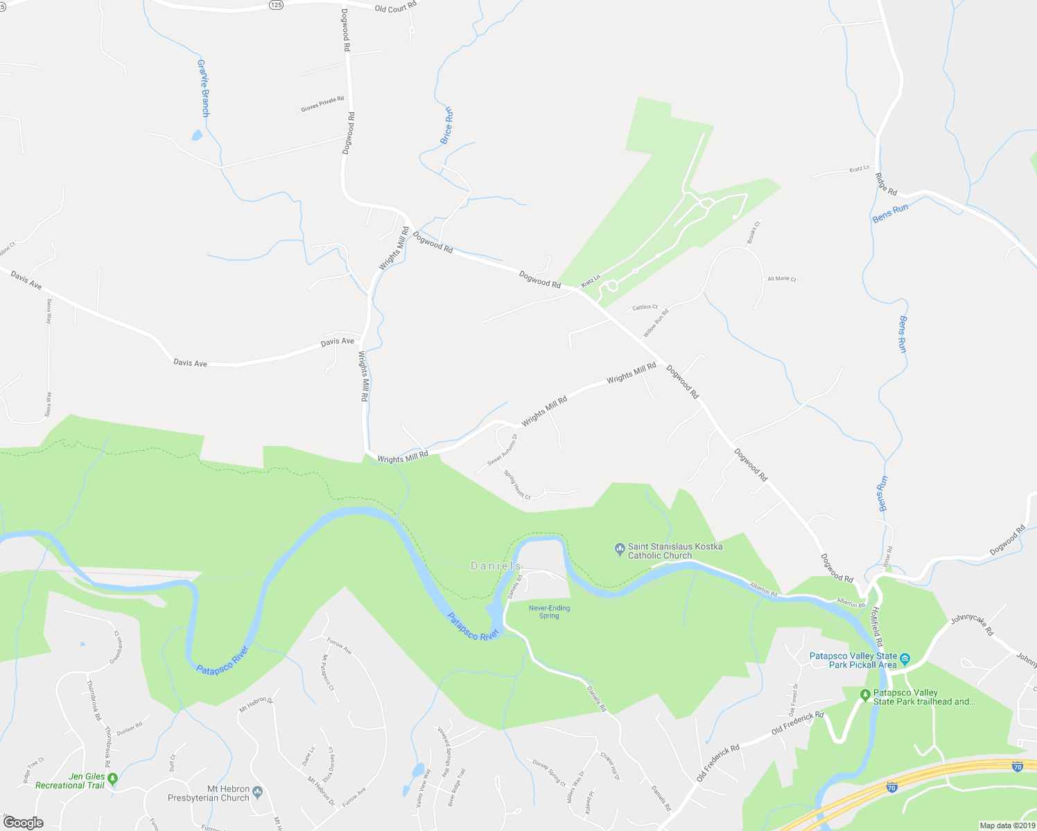 map of restaurants, bars, coffee shops, grocery stores, and more near 8730 Wrights Mill Road in Baltimore County