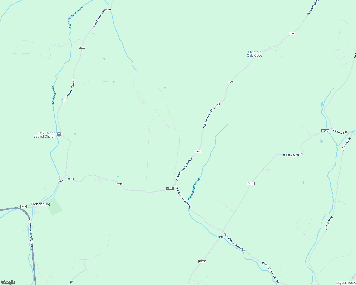 map of restaurants, bars, coffee shops, grocery stores, and more near 2445 Bear Wallow Hollow Road in Augusta