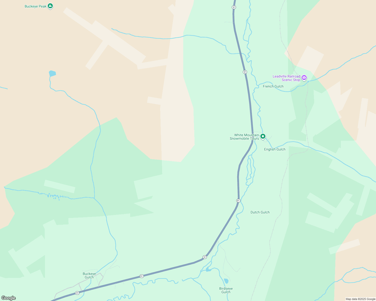 map of restaurants, bars, coffee shops, grocery stores, and more near in Leadville North