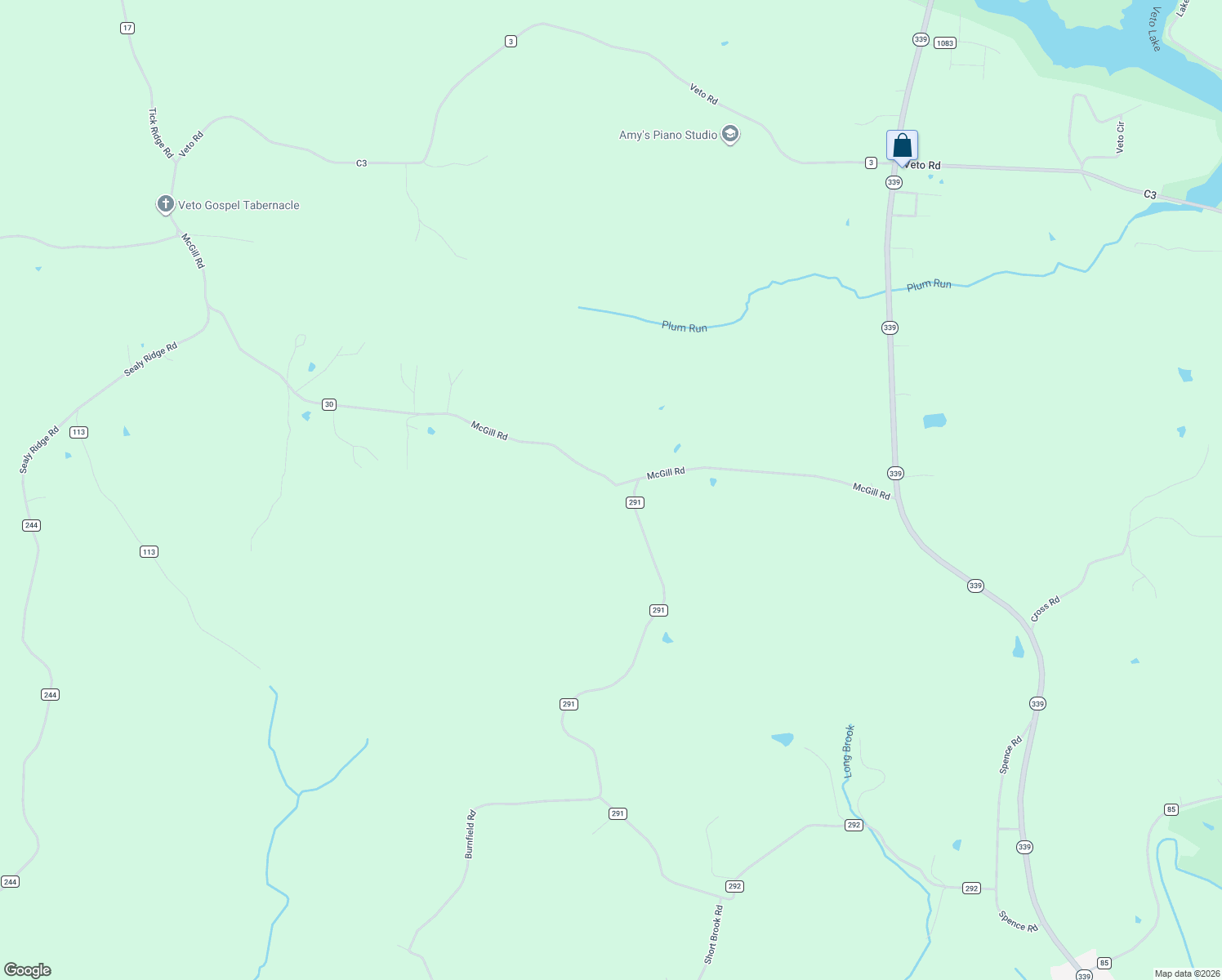 map of restaurants, bars, coffee shops, grocery stores, and more near 1556 C30 in Vincent