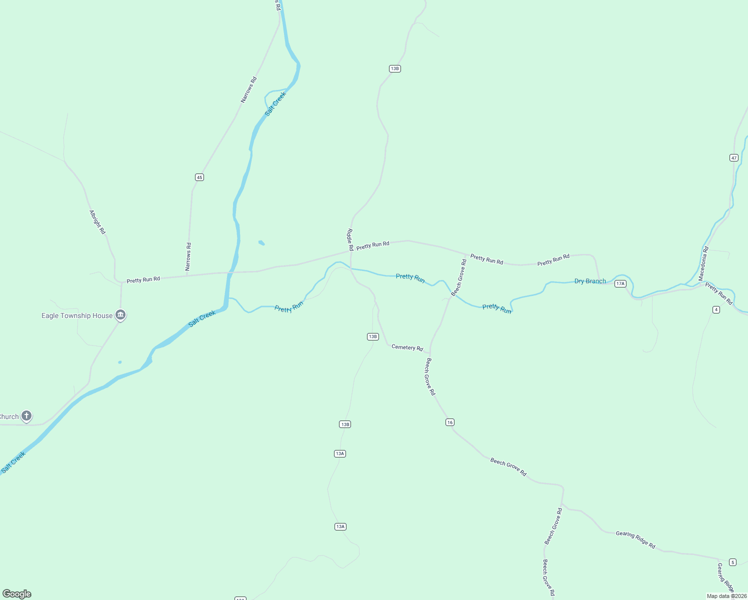 map of restaurants, bars, coffee shops, grocery stores, and more near 28327 McGee Road in South Bloomingville