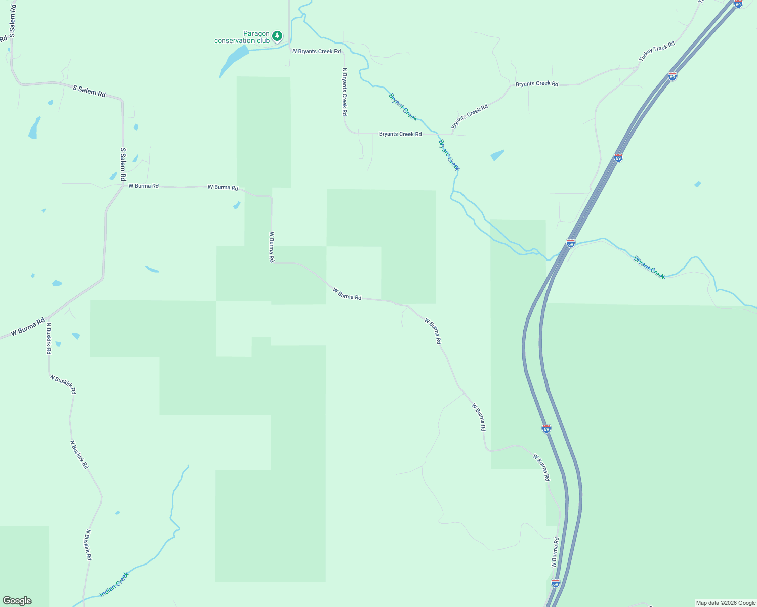 map of restaurants, bars, coffee shops, grocery stores, and more near 955 West Burma Road in Bloomington