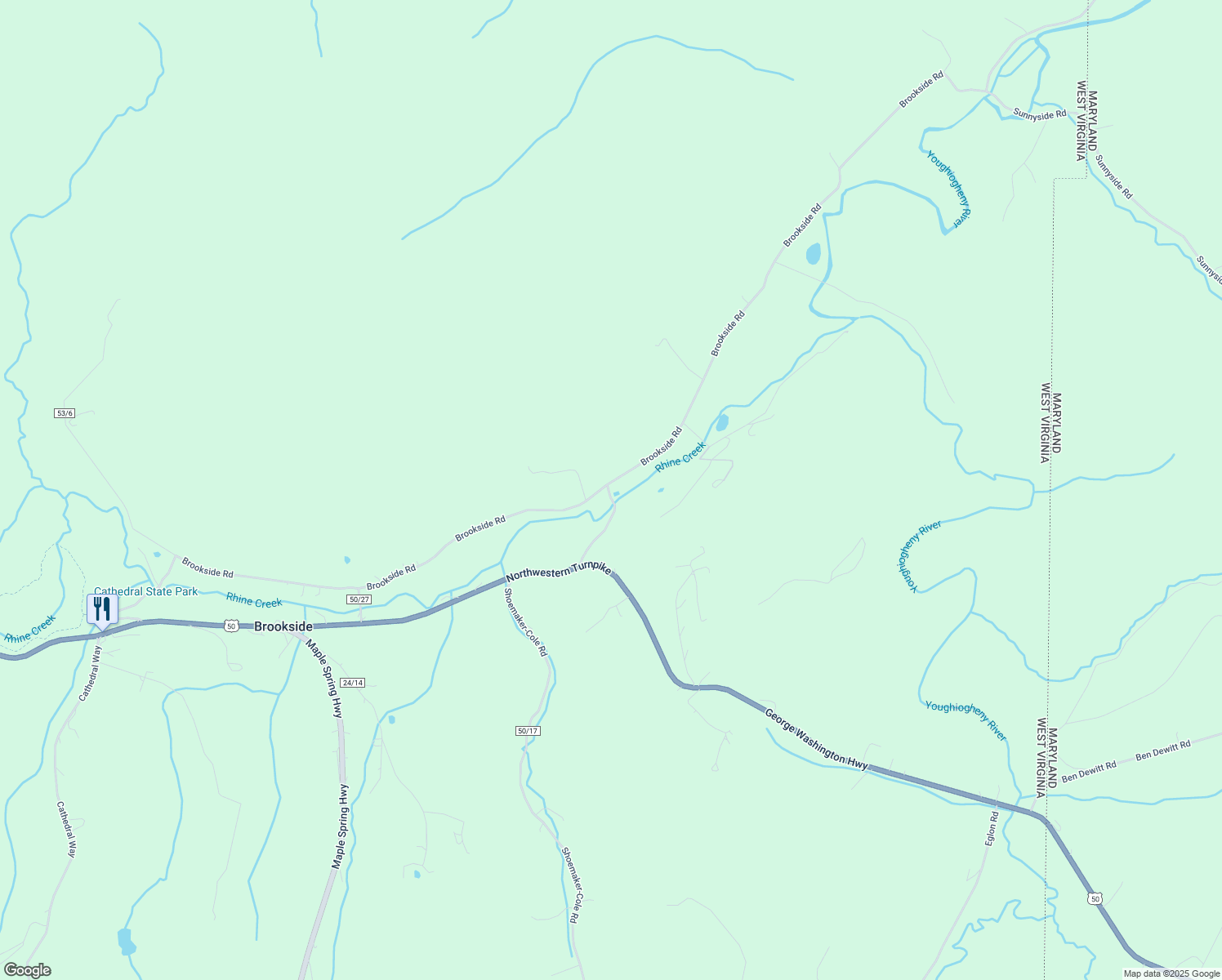 map of restaurants, bars, coffee shops, grocery stores, and more near 244 Rhine Hill Rd in Preston