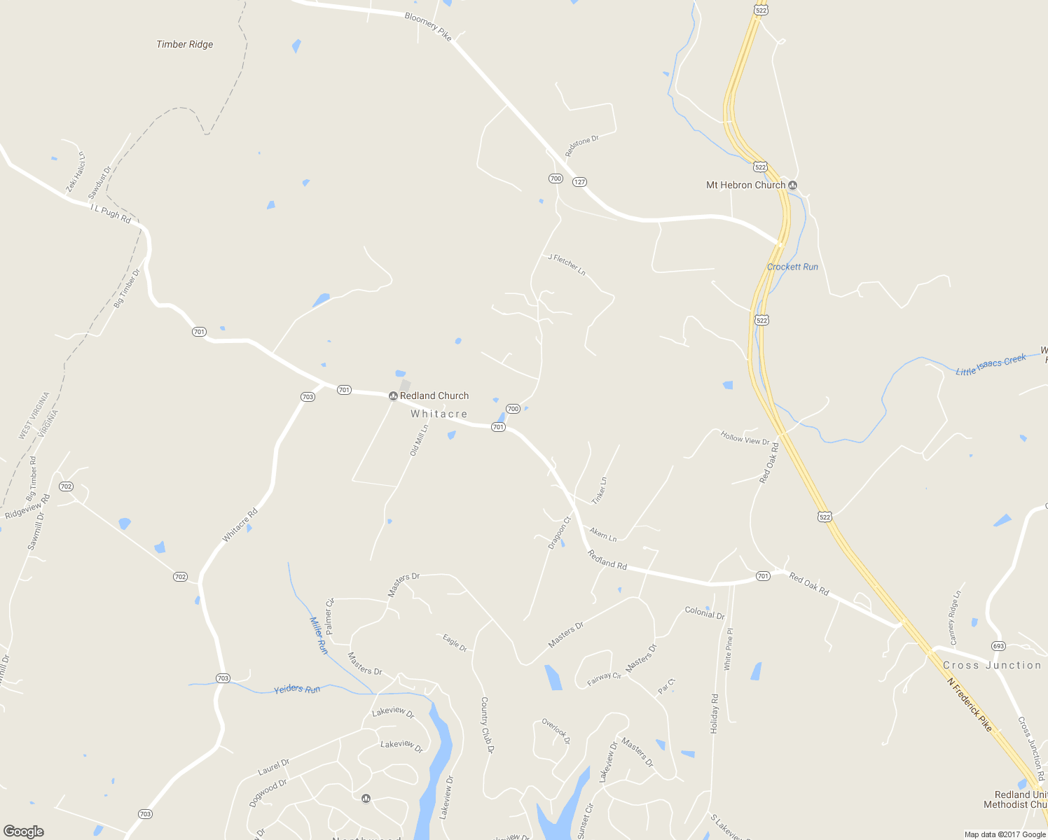 map of restaurants, bars, coffee shops, grocery stores, and more near 128 Gardners Road in Cross Junction