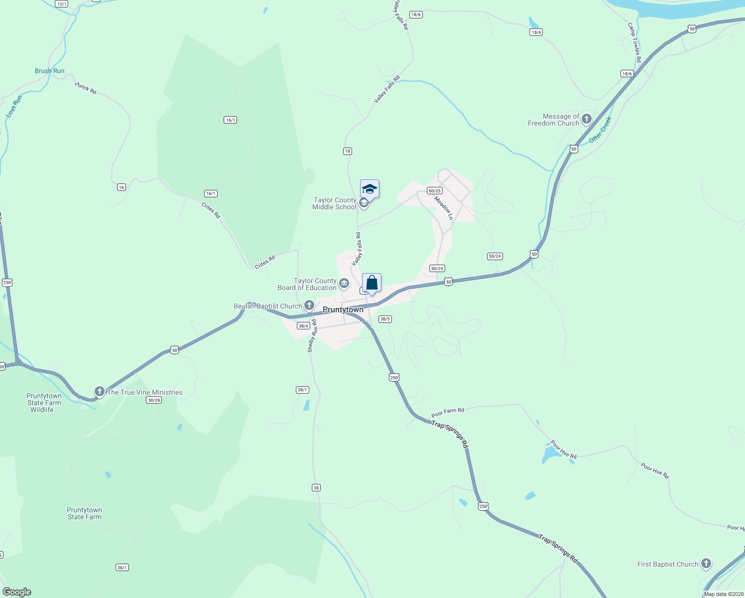 map of restaurants, bars, coffee shops, grocery stores, and more near in Taylor County