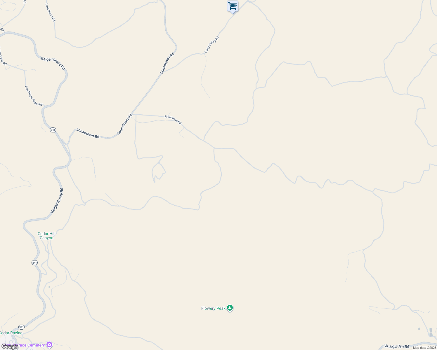 map of restaurants, bars, coffee shops, grocery stores, and more near Unnamed Road in Reno