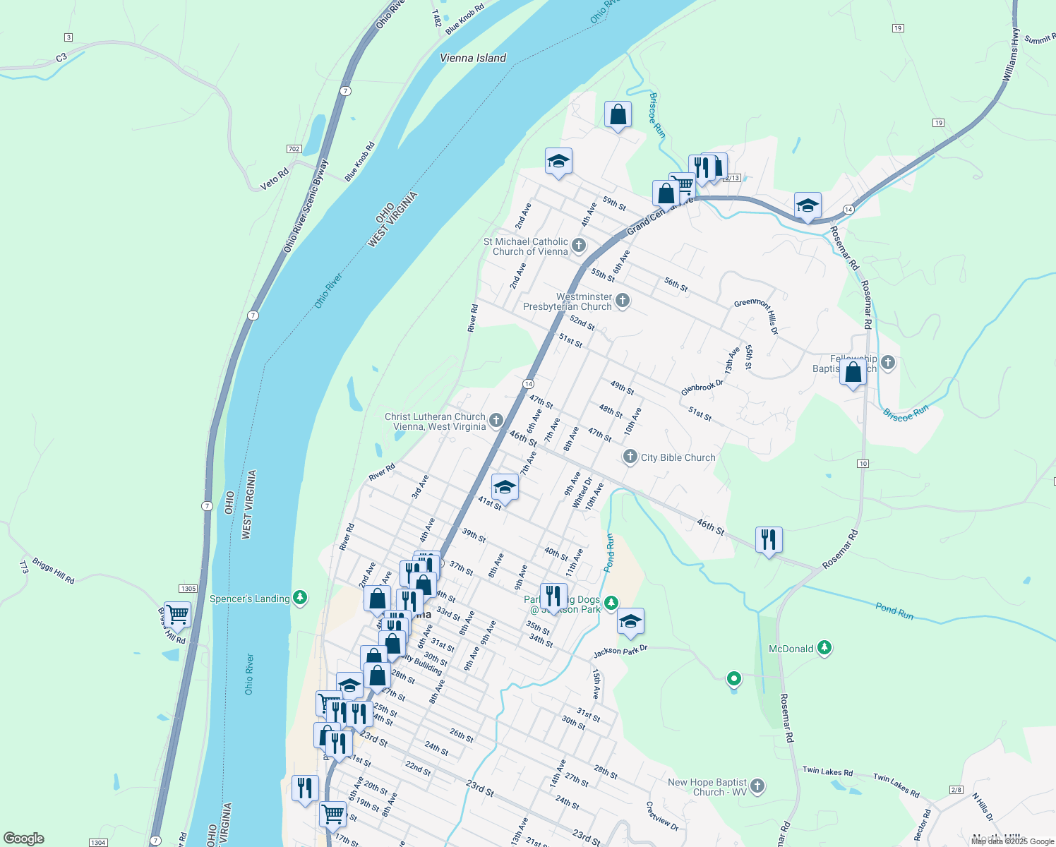 map of restaurants, bars, coffee shops, grocery stores, and more near 4609 6th Ave in Vienna