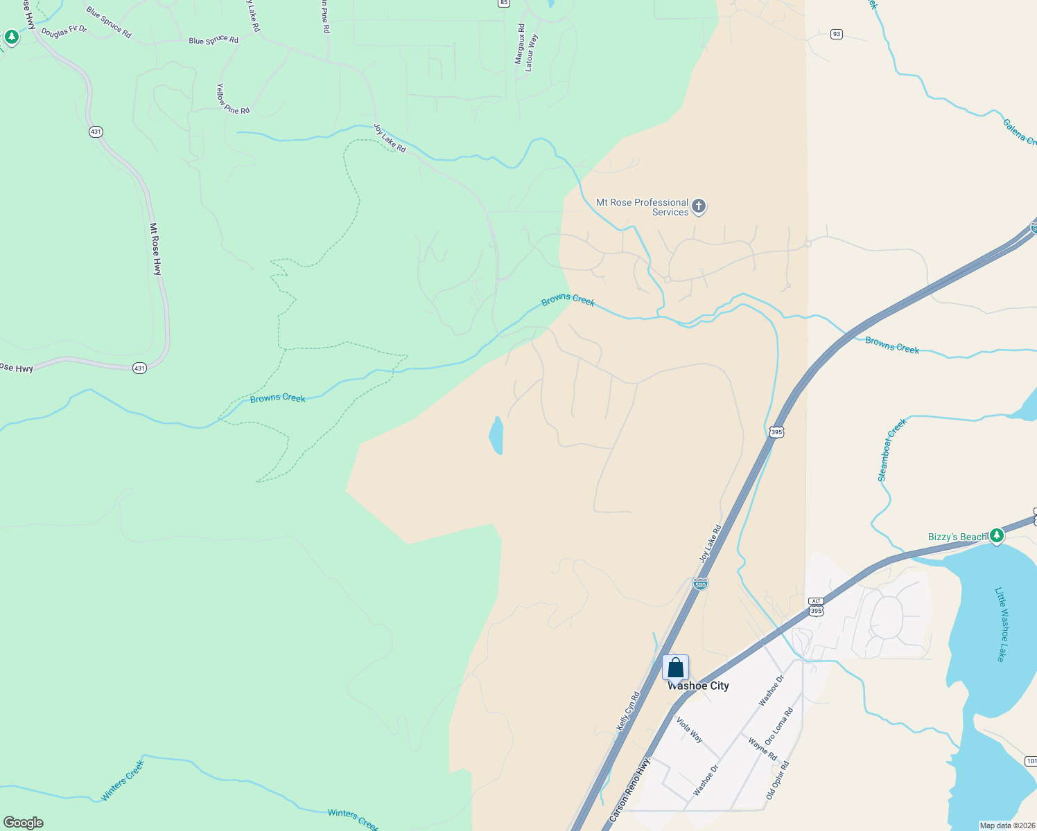 map of restaurants, bars, coffee shops, grocery stores, and more near 400 Timberlake Court in Reno
