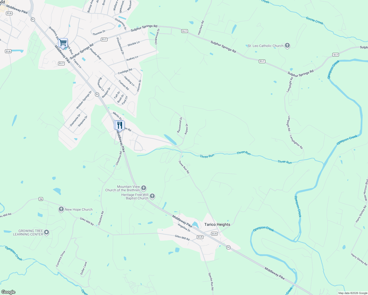 map of restaurants, bars, coffee shops, grocery stores, and more near 750 County Route 51/9 in Berkeley County