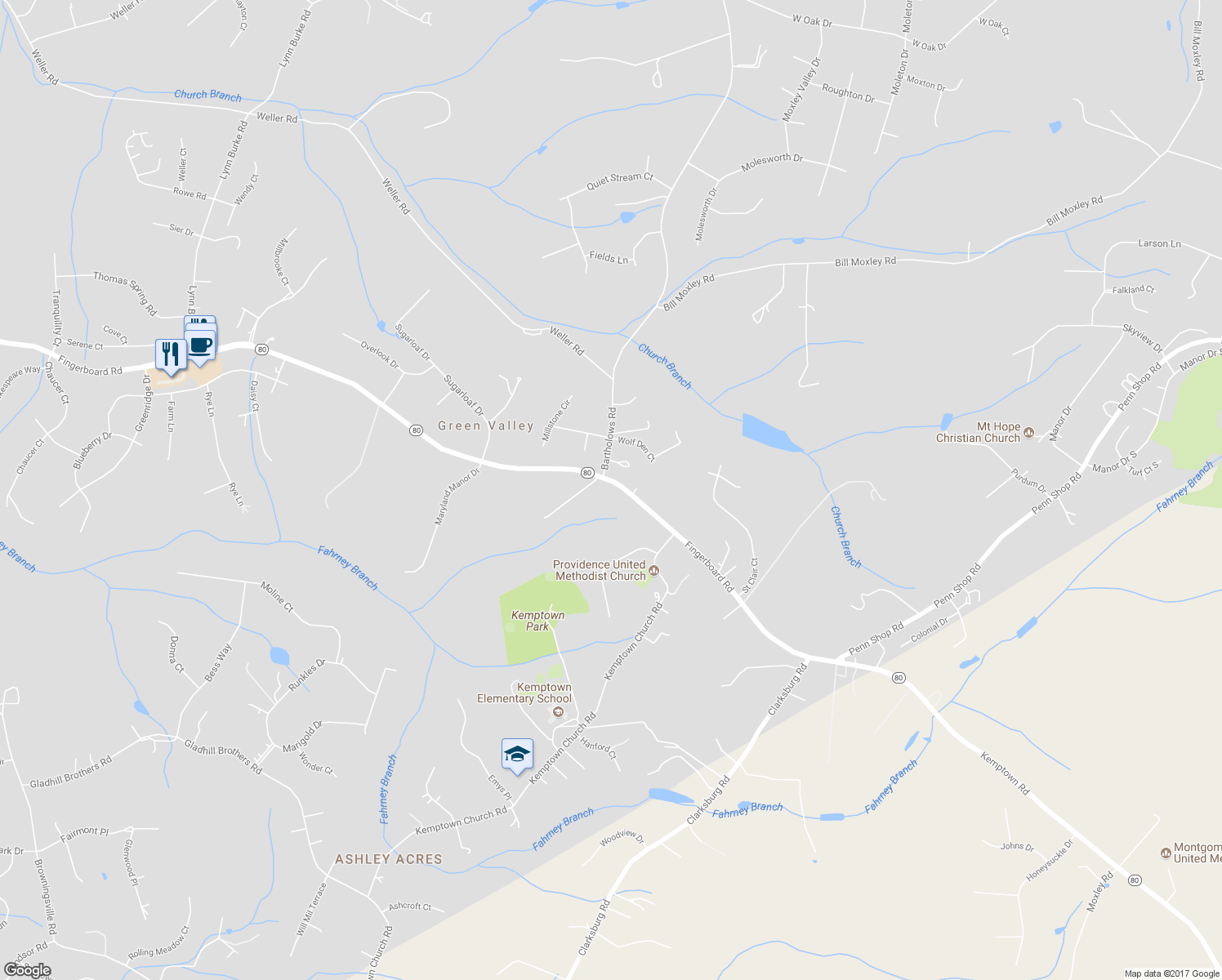 map of restaurants, bars, coffee shops, grocery stores, and more near 12409 Fingerboard Road in Monrovia