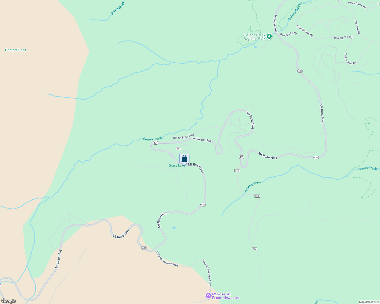 map of restaurants, bars, coffee shops, grocery stores, and more near 20610 Mount Rose Highway in Reno