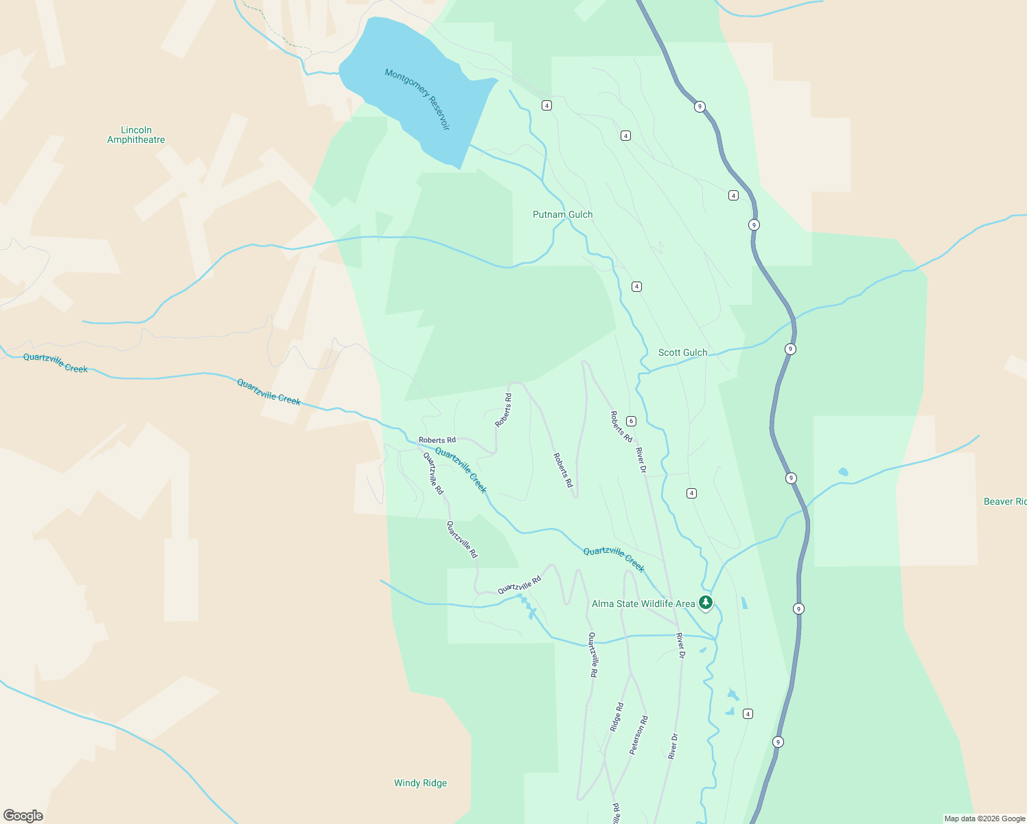 map of restaurants, bars, coffee shops, grocery stores, and more near 1438 Roberts Road in Alma
