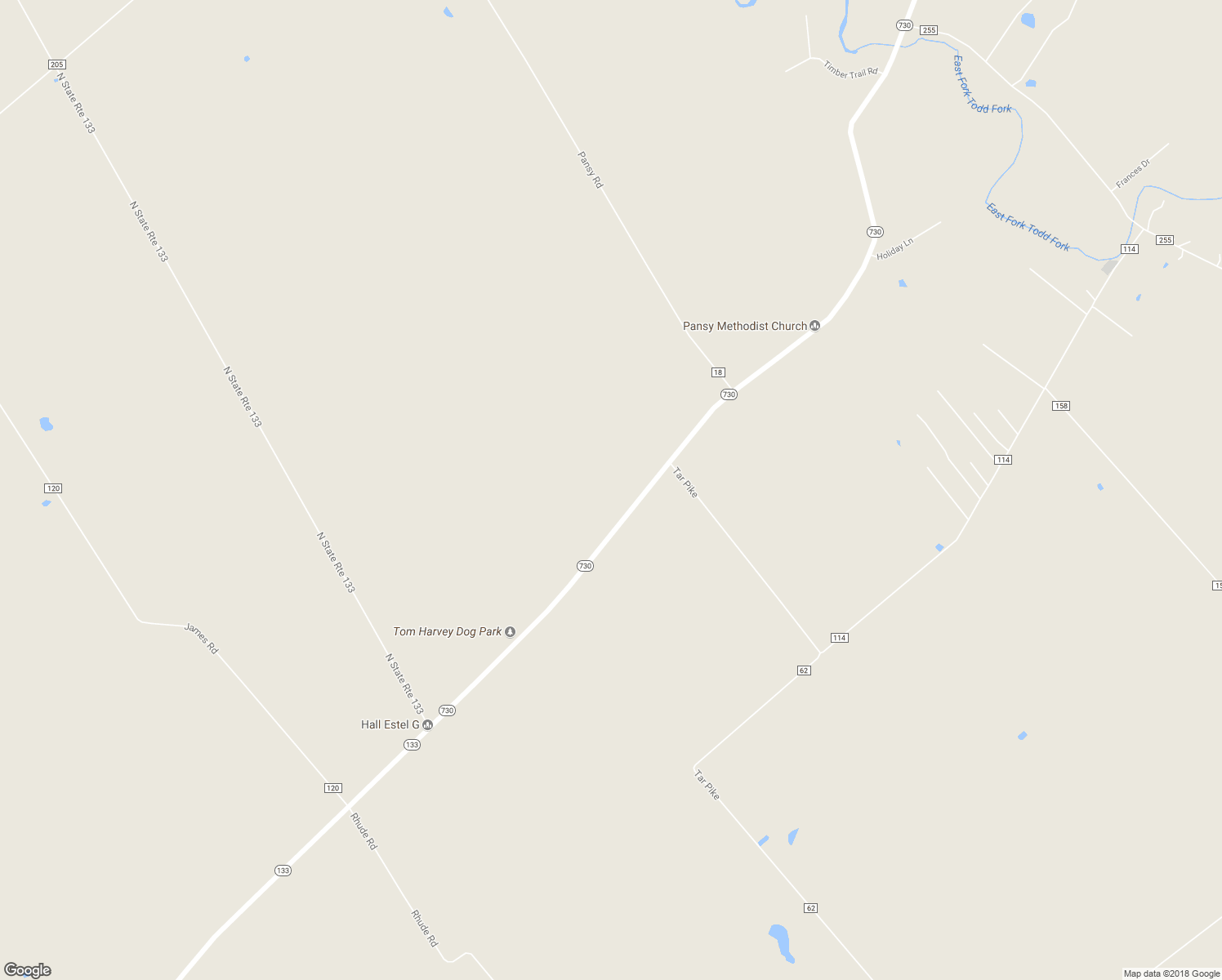 map of restaurants, bars, coffee shops, grocery stores, and more near 11246 Ohio 730 in Blanchester