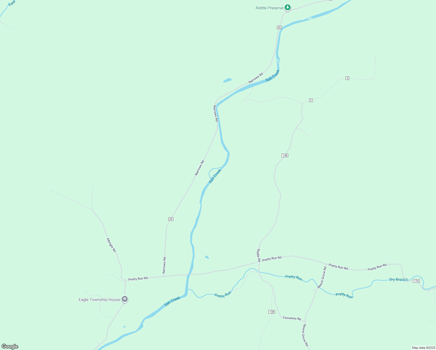 map of restaurants, bars, coffee shops, grocery stores, and more near 27356 Narrows Road in South Bloomingville