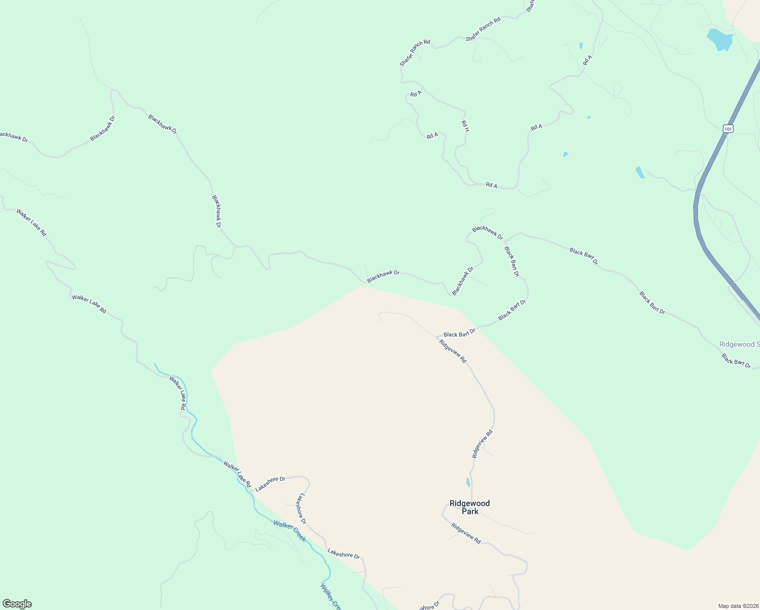 map of restaurants, bars, coffee shops, grocery stores, and more near 16191 Ridgeview Road in Willits