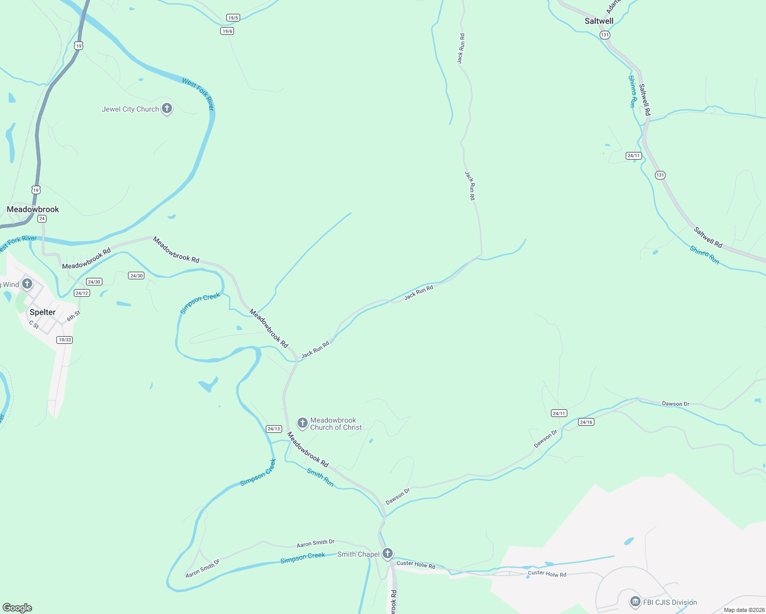 map of restaurants, bars, coffee shops, grocery stores, and more near 482 Jack Run Road in Meadowbrook