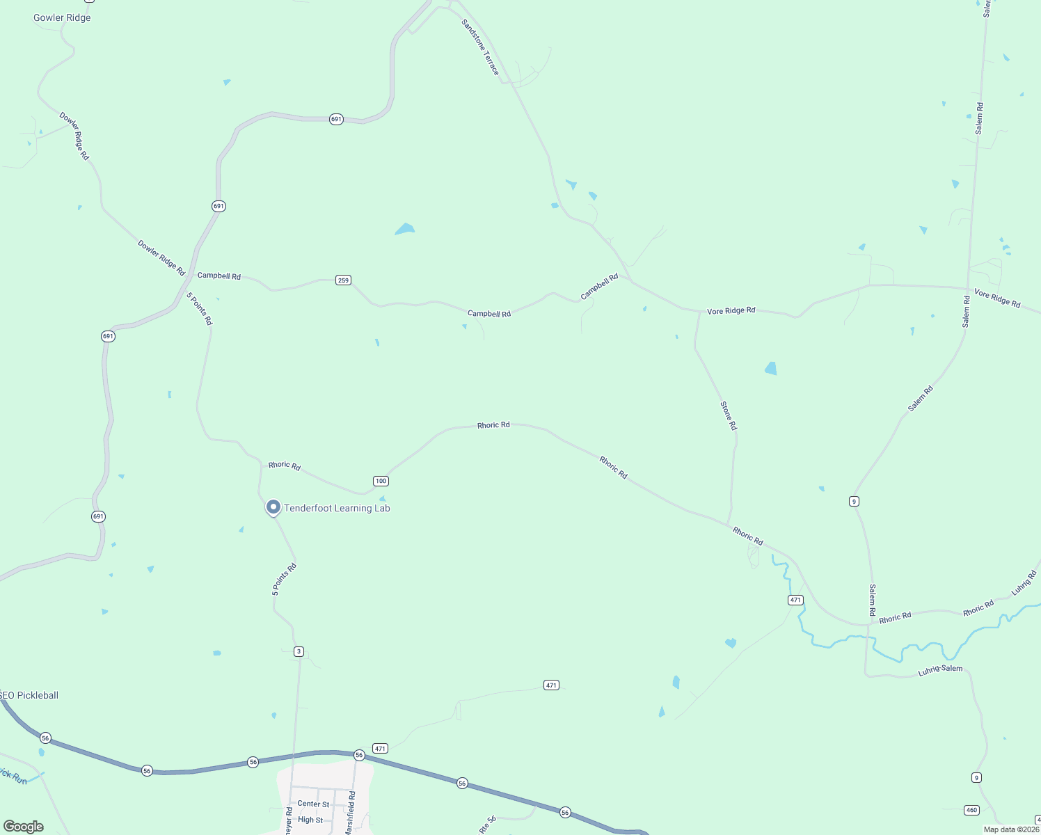 map of restaurants, bars, coffee shops, grocery stores, and more near 4624 Rhoric Road in Athens