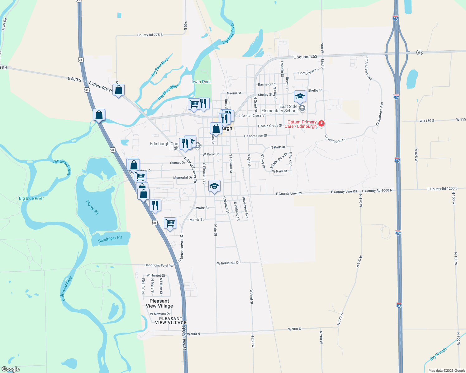 map of restaurants, bars, coffee shops, grocery stores, and more near 705 S Holland St in Edinburgh