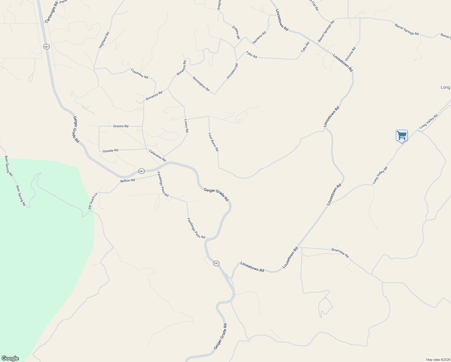 map of restaurants, bars, coffee shops, grocery stores, and more near 4720 Lost Burro Road in Reno