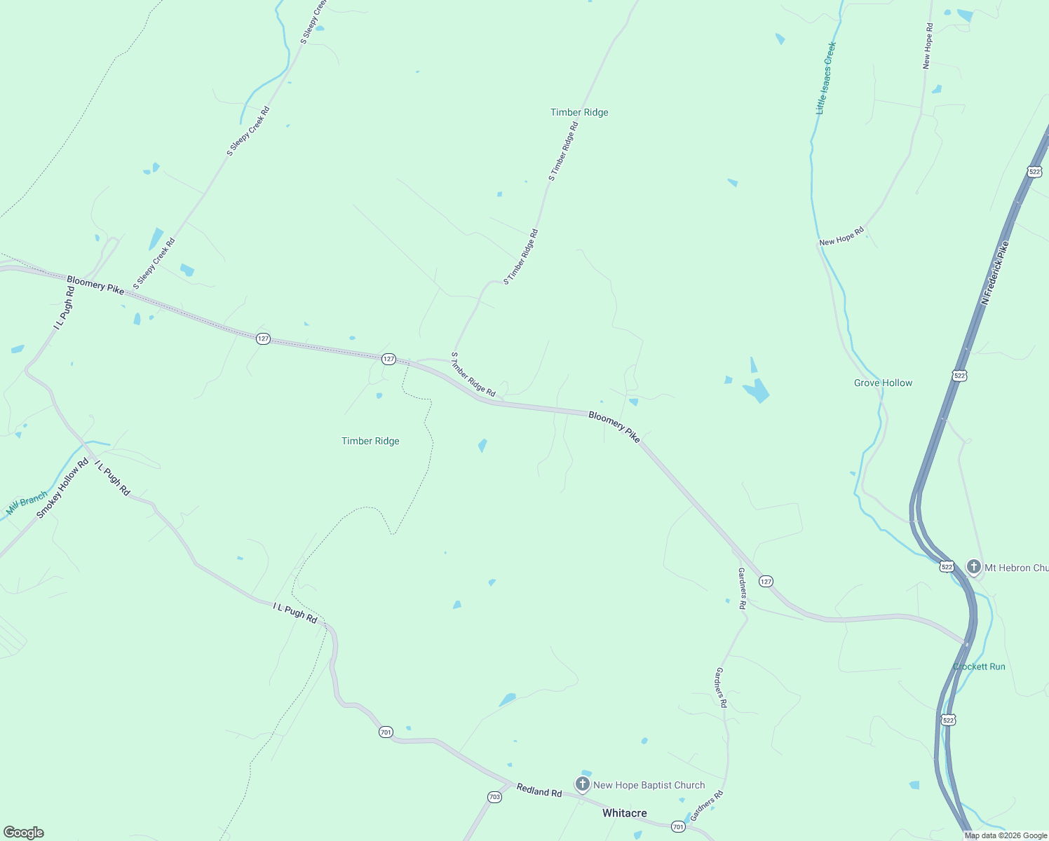 map of restaurants, bars, coffee shops, grocery stores, and more near 959 Bloomery Pike in Cross Junction